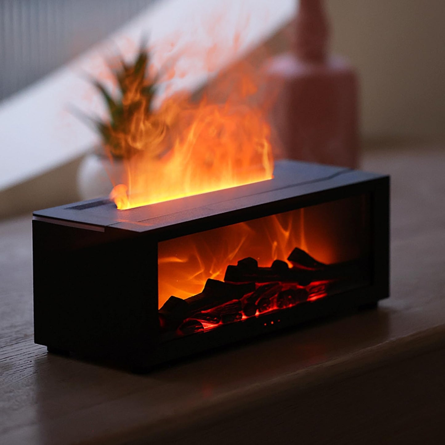Fireplace Diffuser Flame Aroma Humidifier مرطب عطري بتصميم مدفأة