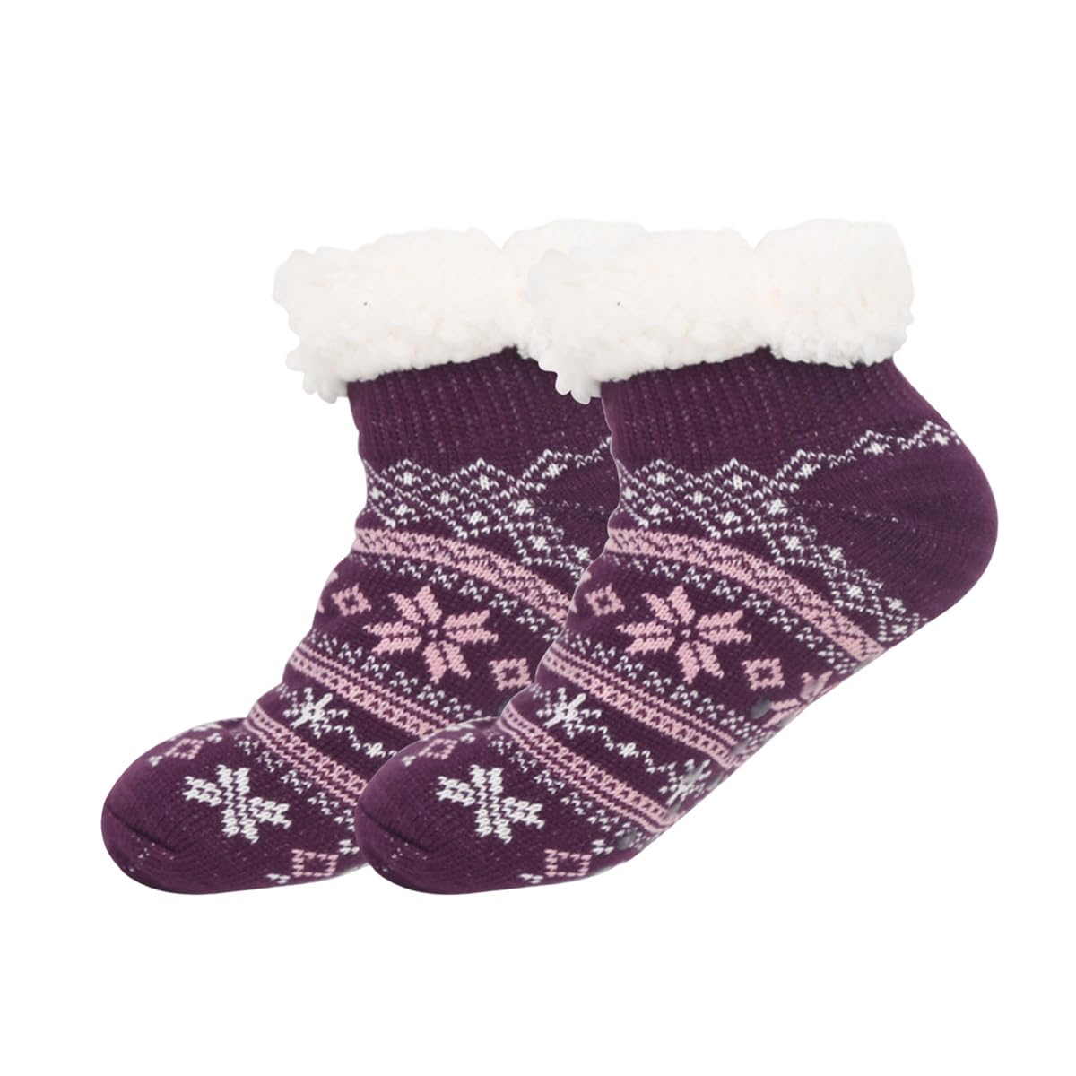 Cabin Socks,Slipper Fleece Lined Socks,Winter Warm Fuzzy Indoor Christmas Gifts Sock,Ultra Soft Christmas Winter Non Skid - Medaid International