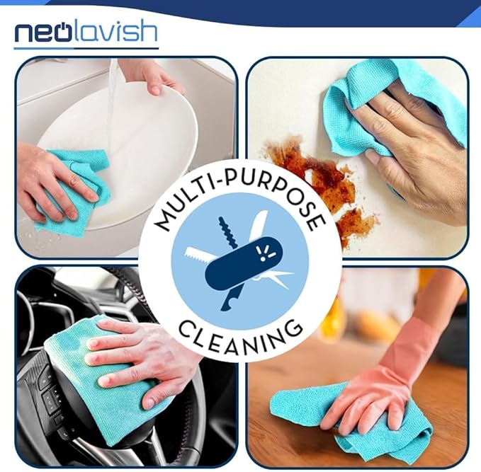 20PCS Premium Microfiber Cleaning Cloths – Multi-Purpose Towels