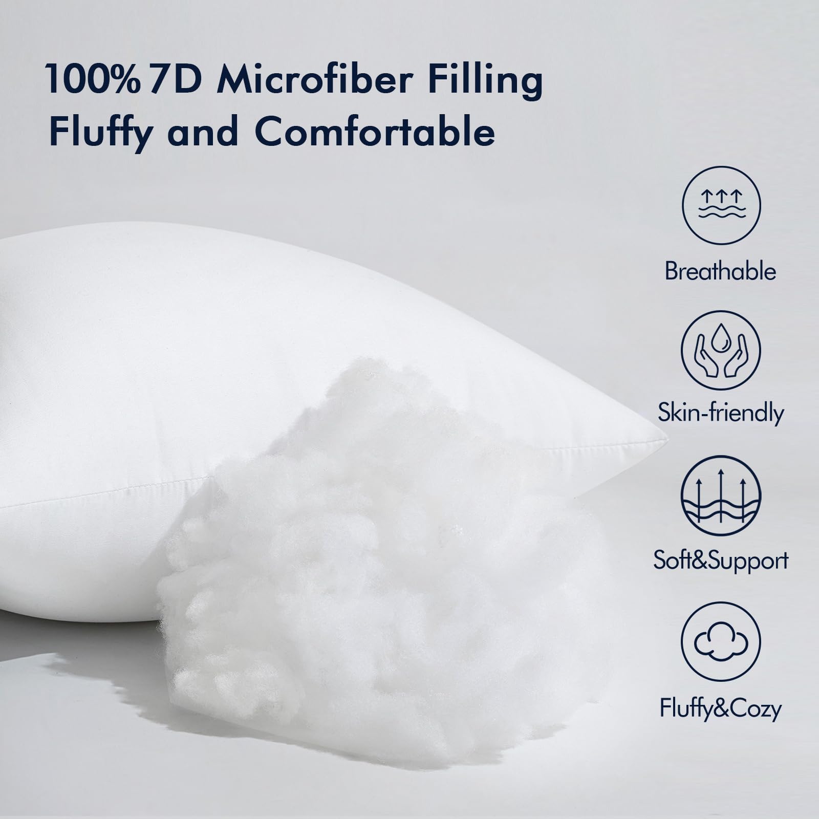 MIULEE Throw Pillow Insert Premium Pillow Stuffer Sham Rectangle for Decorative Cushion Bed Couch Sofa 12x20 Inch - Medaid International