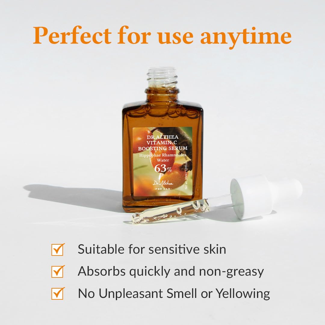 Dr.Althea Vitamin C Boosting Serum | Daily Facial Serum with TRANEXAMIC ACID for All Skin Types | Helps Remove Dark Spots & Uneven Skin Tone | Korean Vegan Skin Care (Vitamin C Boosting RENEWED) - Medaid International