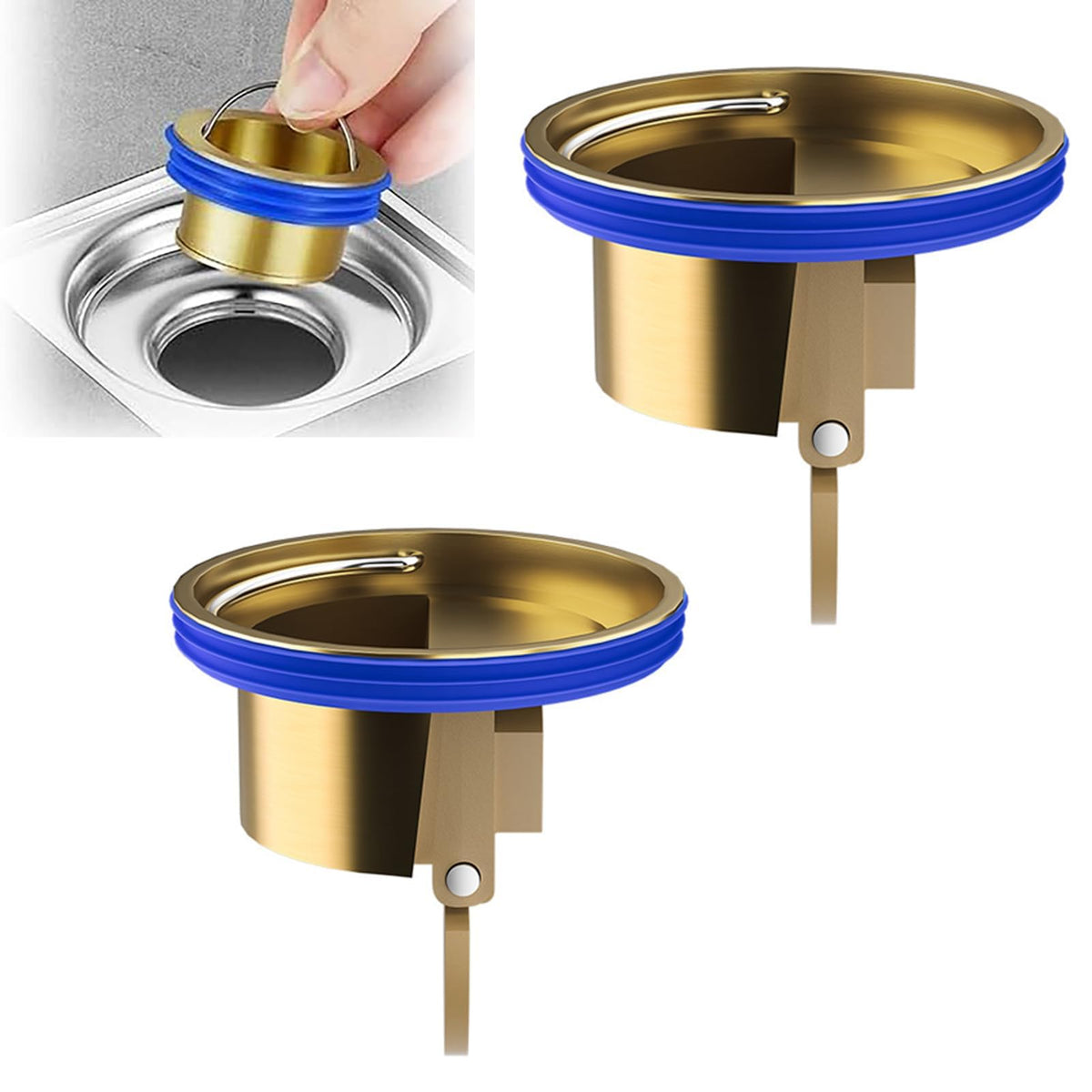 Terrifi 2 Pack Sewer Floor Leaky Stinking Core, Toilet Drain Deodorizing Shower Backflow Preventer, Suitable For Pipes Tubes In Bathroom Kitchen