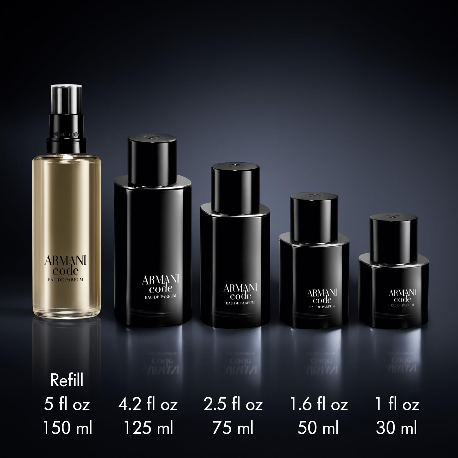 Armani Beauty – Code – Eau de Parfum – Cologne for Men – Fougère Ambery Spicy Men’s Fragrance – Green Mandarin, Nutmeg, Tonka Bean Notes - 2.5 Fl Oz - Medaid International
