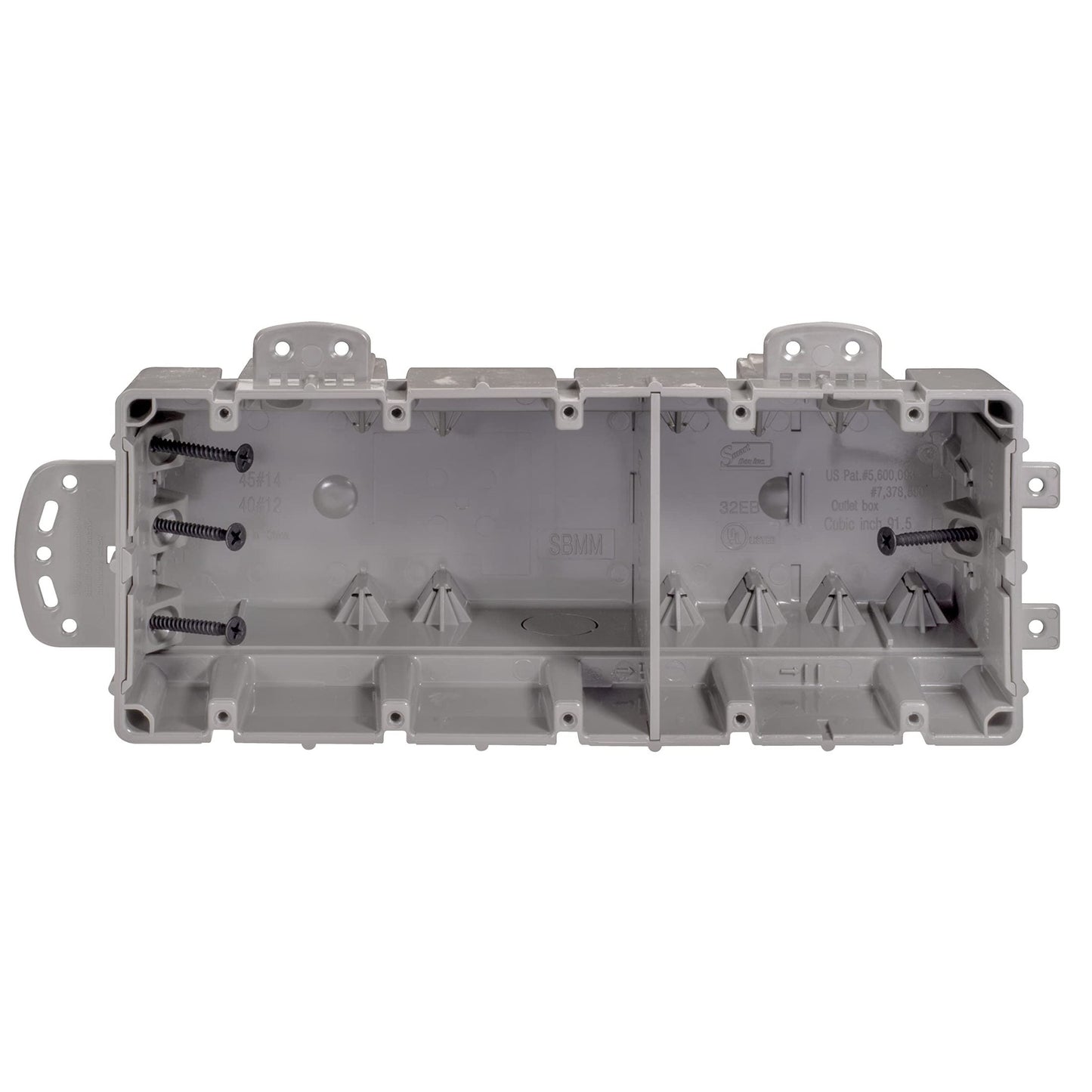 Southwire MSBMMT5G 5 Gang Multi Mount Device Box with Depth Adjustable; Heavy Duty 42lb ; Gray - Medaid International