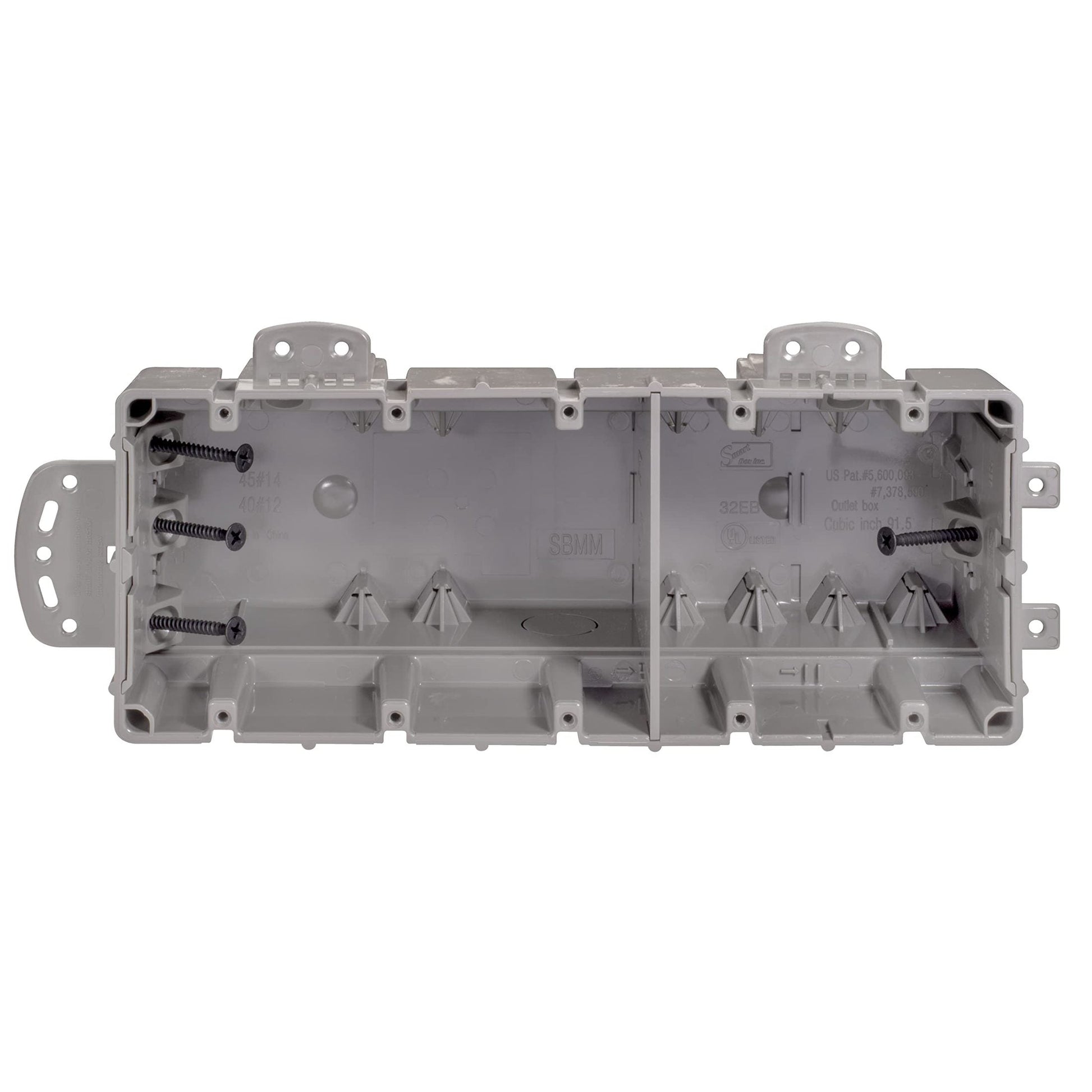 Southwire MSBMMT5G 5 Gang Multi Mount Device Box with Depth Adjustable; Heavy Duty 42lb ; Gray - Medaid International