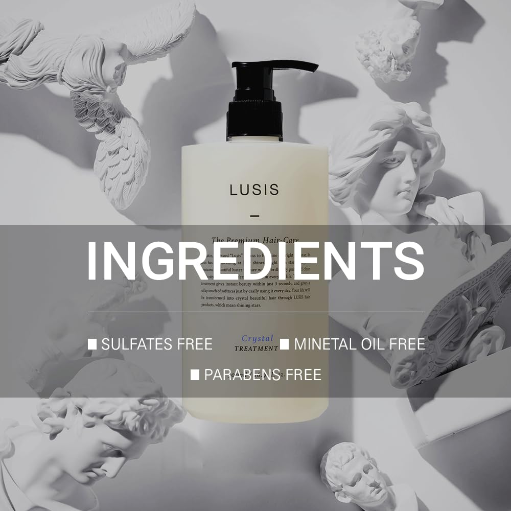 LUSIS, Crystal Hair Treatment, Conditioner, Silky and Moisture Rich Hair Clinic, Floral Scent, 500ml - Medaid International
