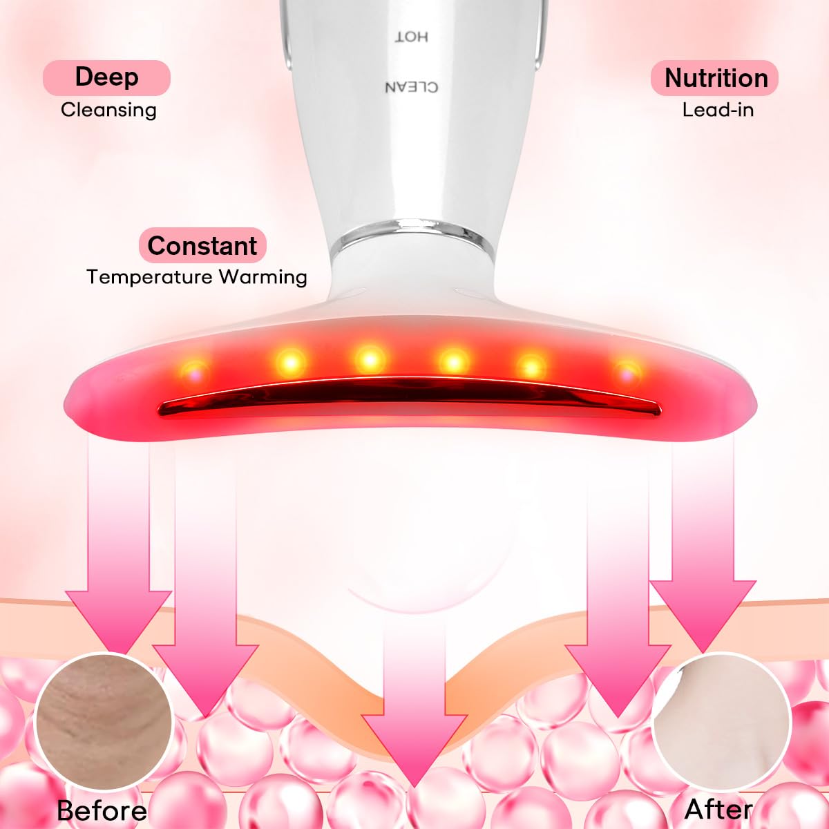 LATME Facial Massager,Neck Face Massager Tool,3 Mode Massage with Heat,Portable Beauty Instrument for Skin Care Women Gift - Medaid International