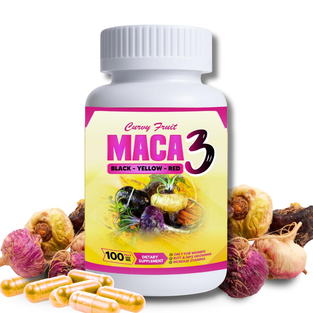 Maca 3 Capsules – Black, Red & Yellow Maca Root Blend – Feminine Balance & Natural Body Support – Herbal Formula - Medaid International