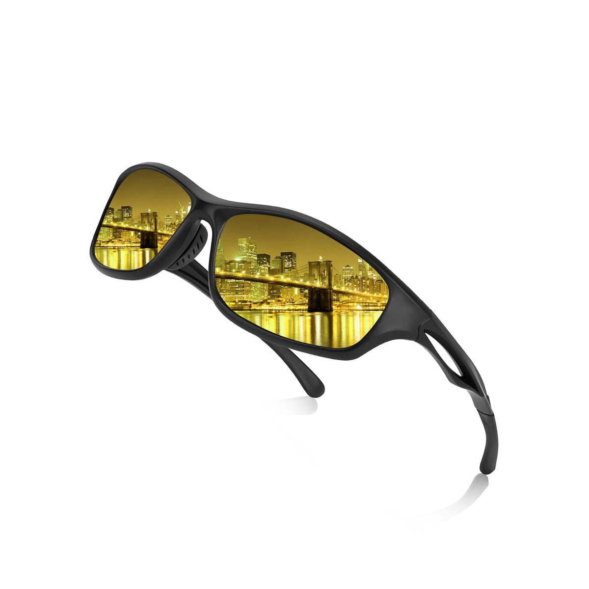 Polarized Sports Sunglasses, UV400 Protection Running Mountain Bike Sun Glasses