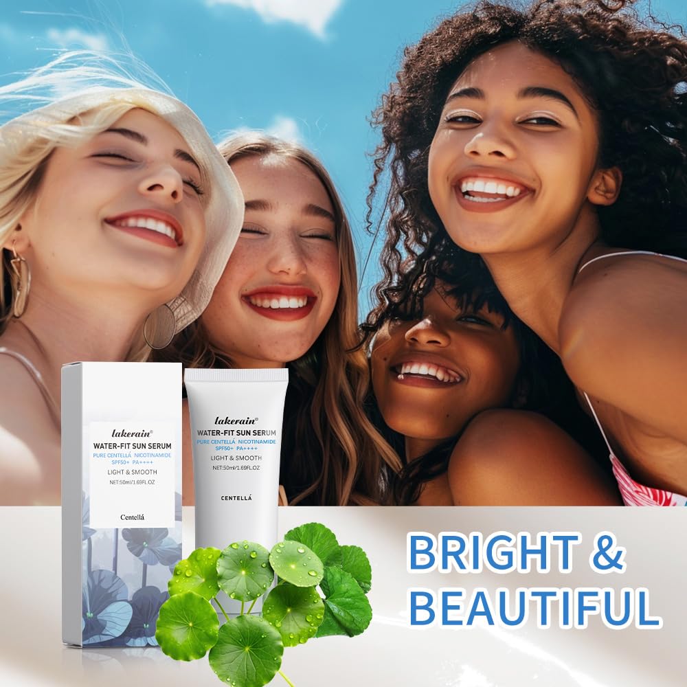 Centella Sunscreen SPF 50 PA++++, Hyalu Cica Water-Fit Sun Serum, Lightweight Sunscreen with Centella Asiatica, Hydrating & Non-Greasy Sun Protection for Sensitive Skin, Reef-Safe & Fast-Absorbing - Medaid International