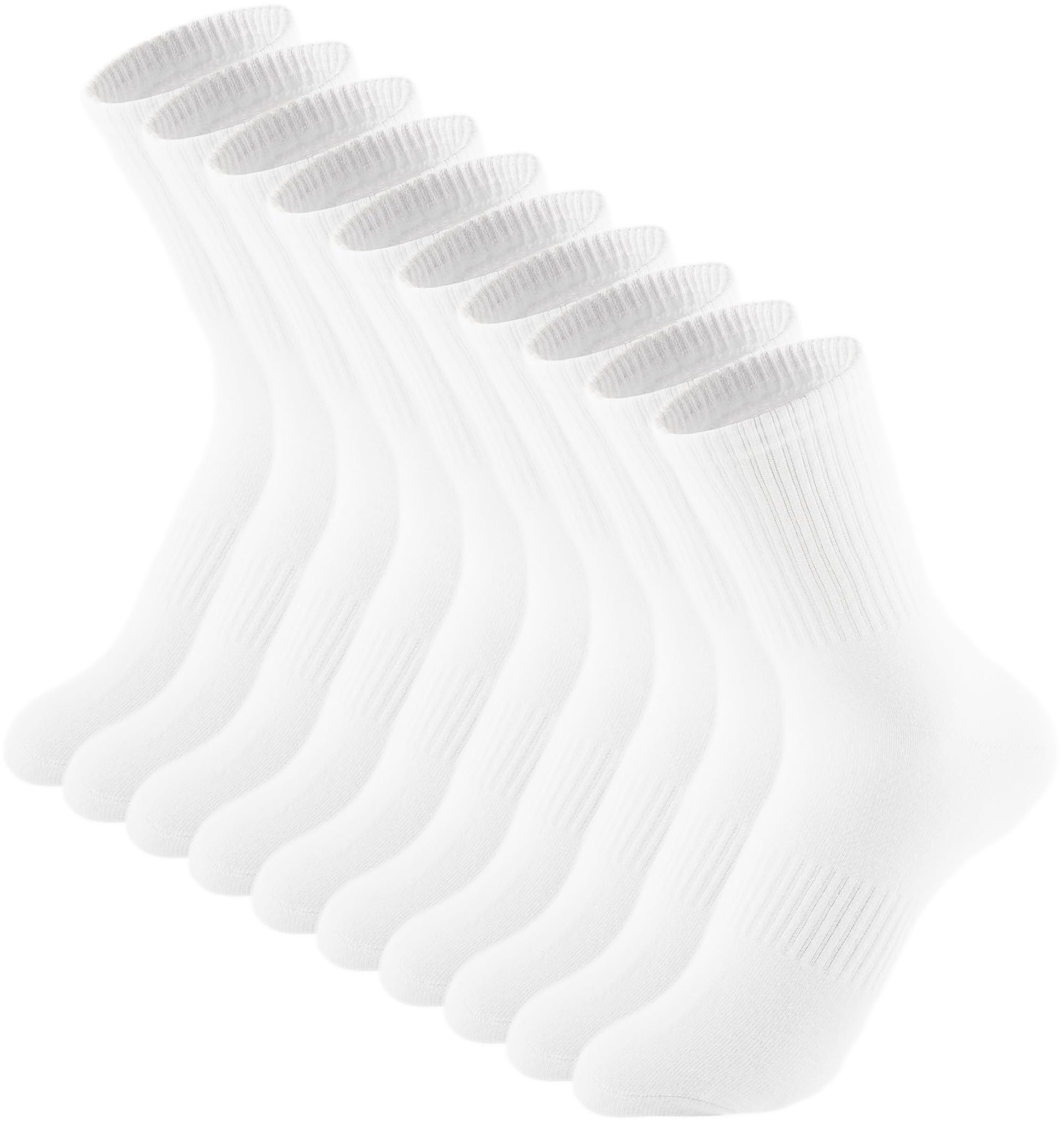 Irisbear 9-11 White Crew Socks for Women Athletic Workout Gym Casual Thin Soft Cotton Crew Socks - Medaid International