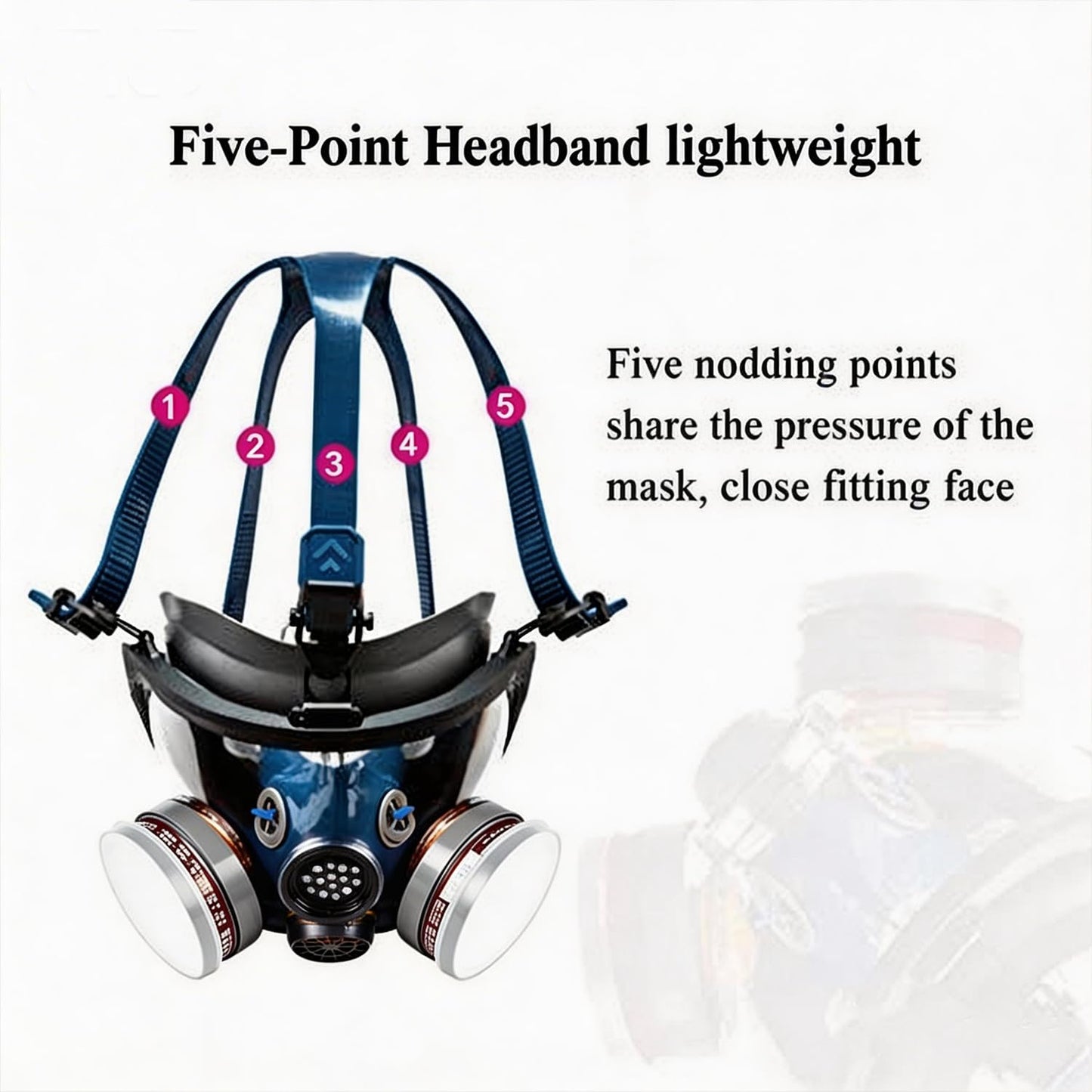 UOPASD Full Face Respirator Mask,Gas Mask Protect Against Harmful Gas,Dust,Chemicals, Safety Mask with Active Carbon Filter