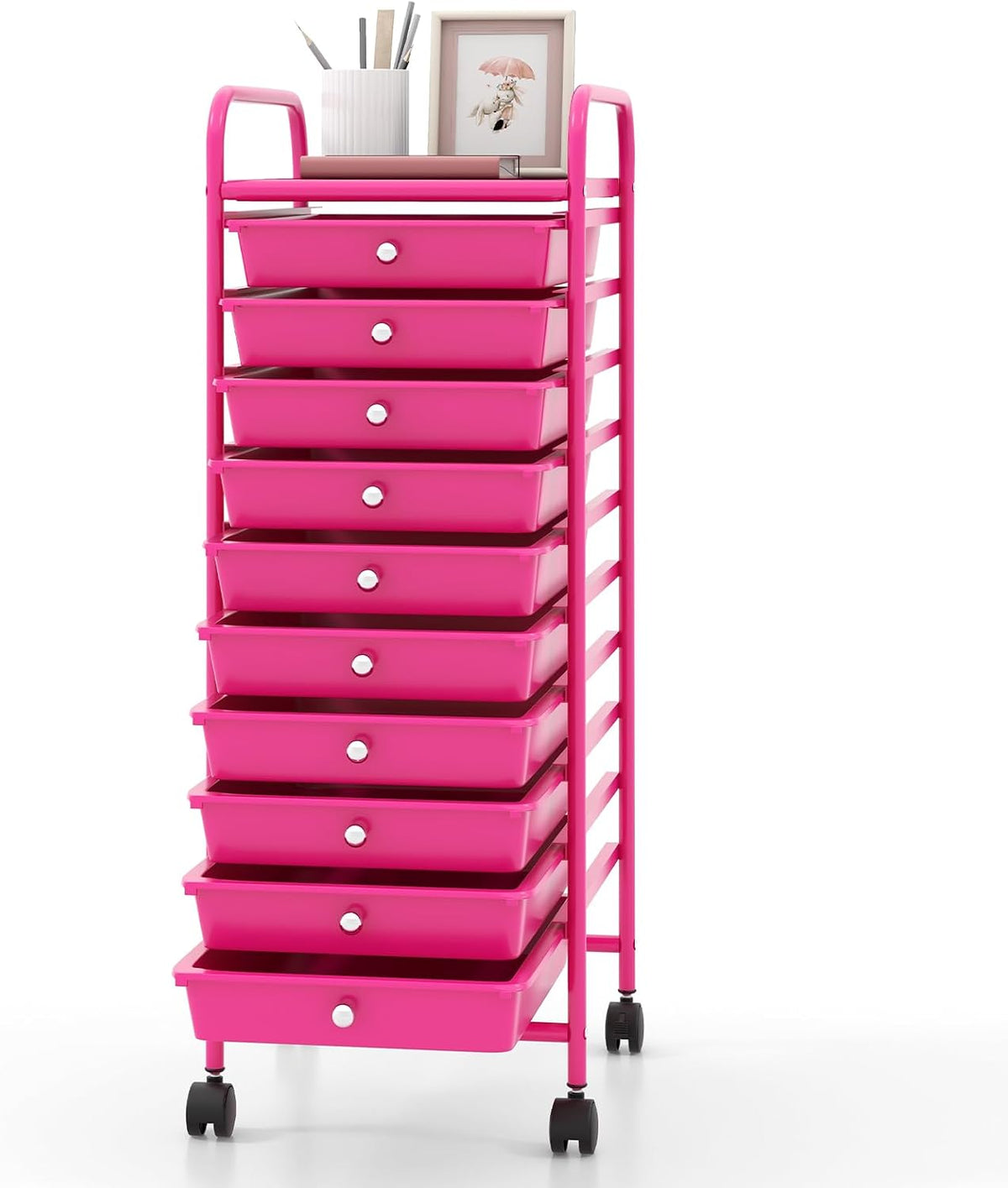 Storage Trolley with 10 Drawers