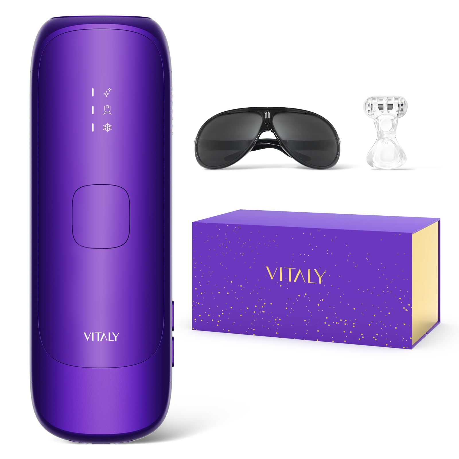IPL Laser Hair Removal Device For Women: Permanent Hair Removal With Ice-Cooling Care Function, to 999,999 Flashes Nearly Painless & Long-Lasting Results For Fast Full Body, Holiday Gifts - Medaid International