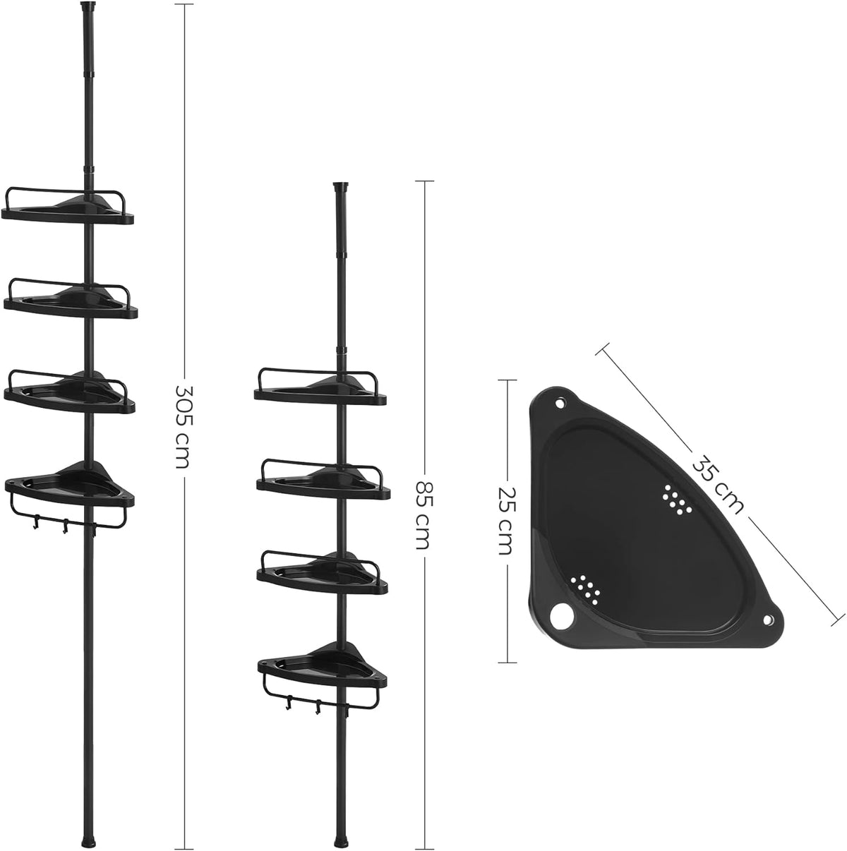 SONGMICS Shower Corner Shelf BCB001B01V1