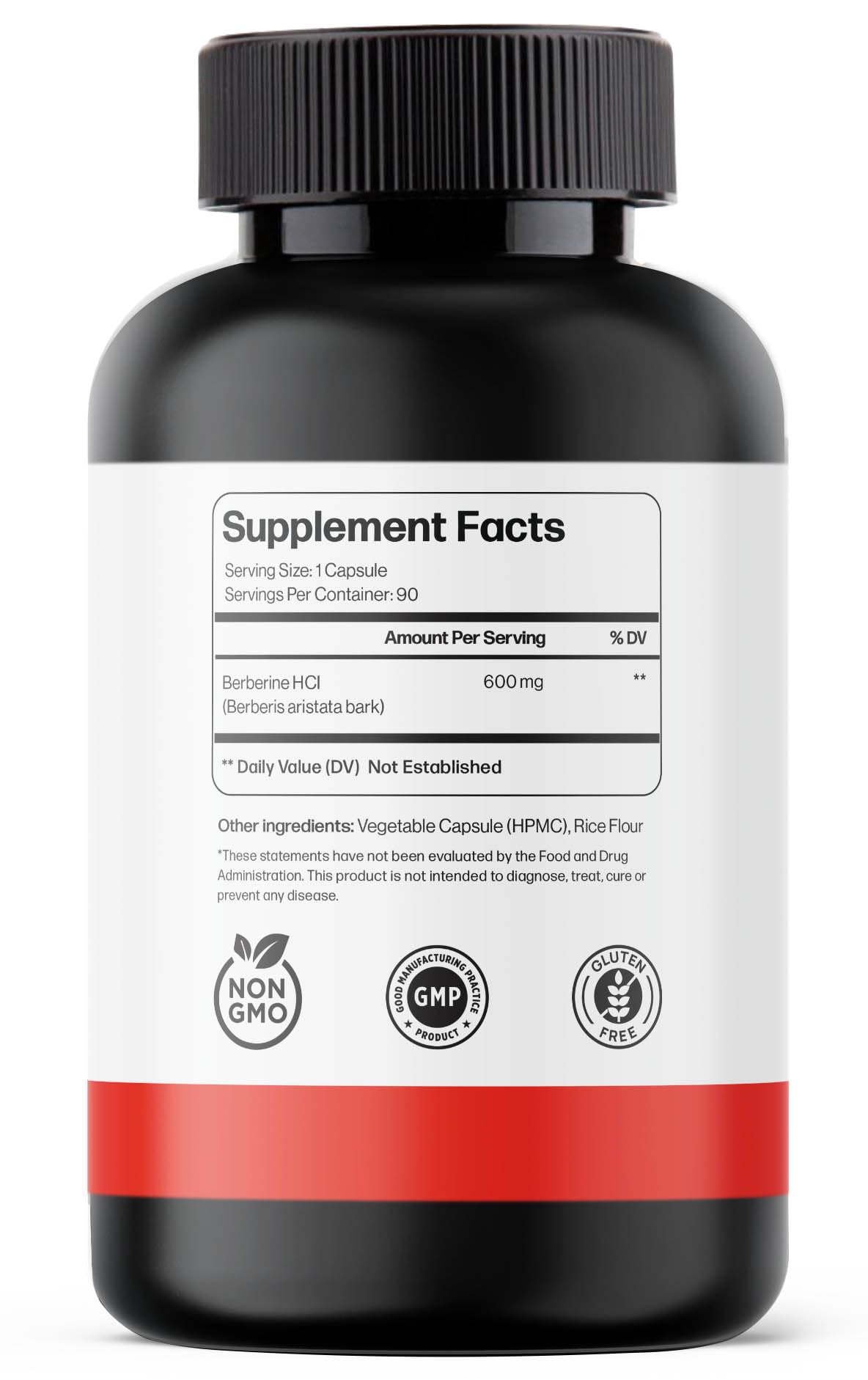 Ultra Berberine Supplement Capsules 600mg (1200mg to 1800mg Daily) – Pure Berberine HCL Supplement to Support Metabolism & Daily Vitality – Vegan, Gluten-Free Diet Supplements (90 Capsules) - Medaid International
