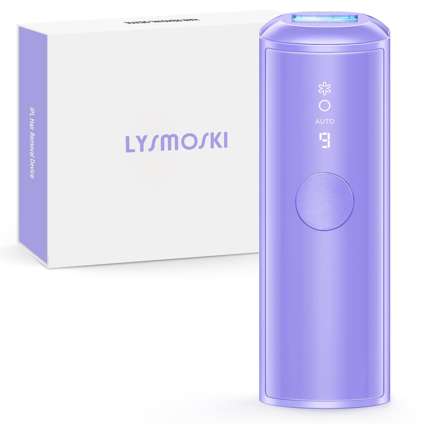 LYSMOSKI IPL Laser Hair Removal Device with Sapphire Ice-Cooling Technology for Women & Men, Painless & Long-Lasting Hair Remover for Full Body Use at Home, Safe on Face, Bikini Line, Armpits, Purple - Medaid International