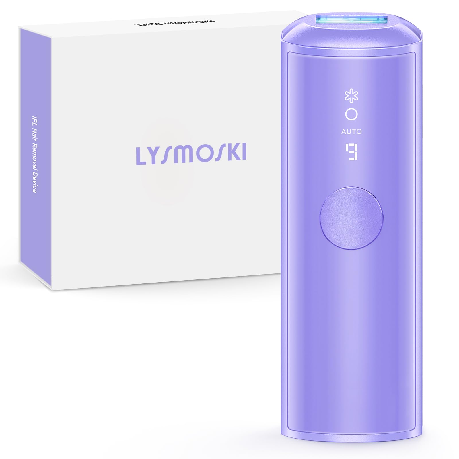 LYSMOSKI IPL Laser Hair Removal Device with Sapphire Ice-Cooling Technology for Women & Men, Painless & Long-Lasting Hair Remover for Full Body Use at Home, Safe on Face, Bikini Line, Armpits, Purple - Medaid International