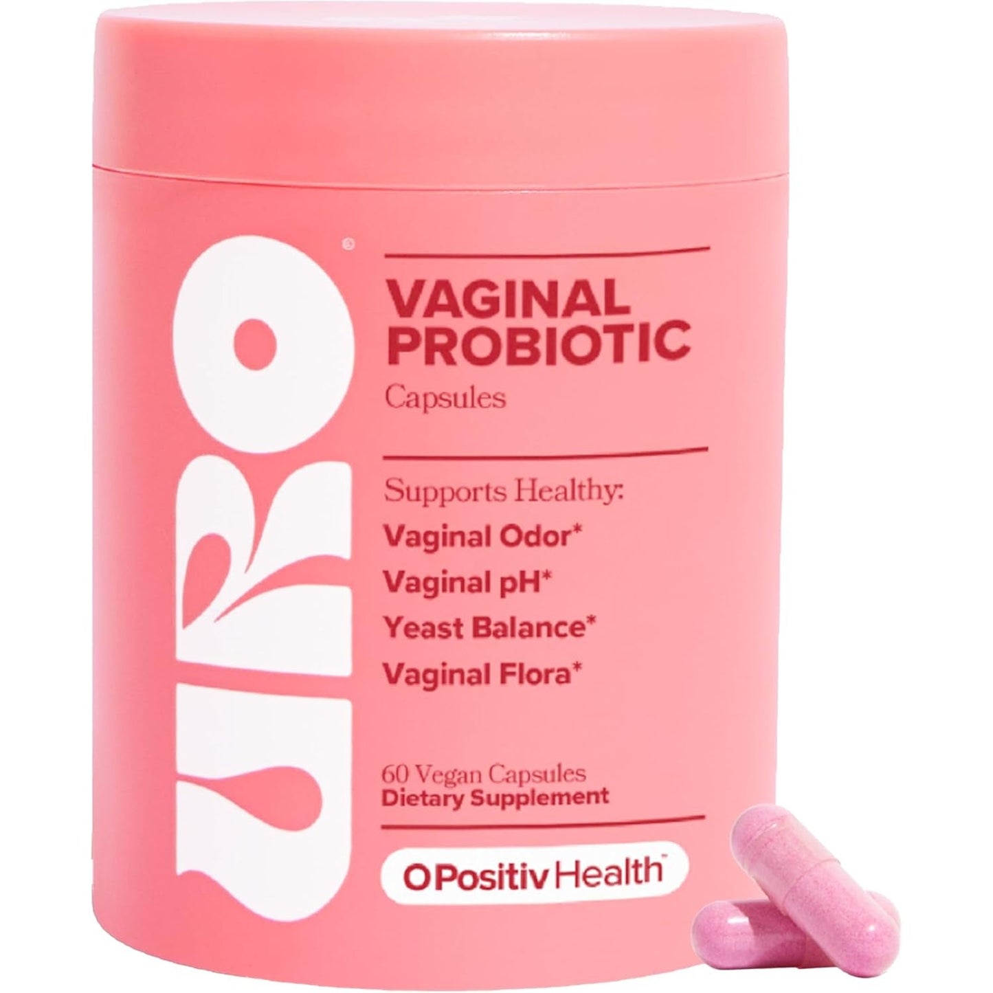 URO Vaginal Probiotics for Women pH Balance with Prebiotics & Lactobacillus Probiotic Blend - Women's Vaginal Health Supplement - Promote Healthy Vaginal Odor & Vaginal Flora, 60 Count (Pack of 1) - Medaid International