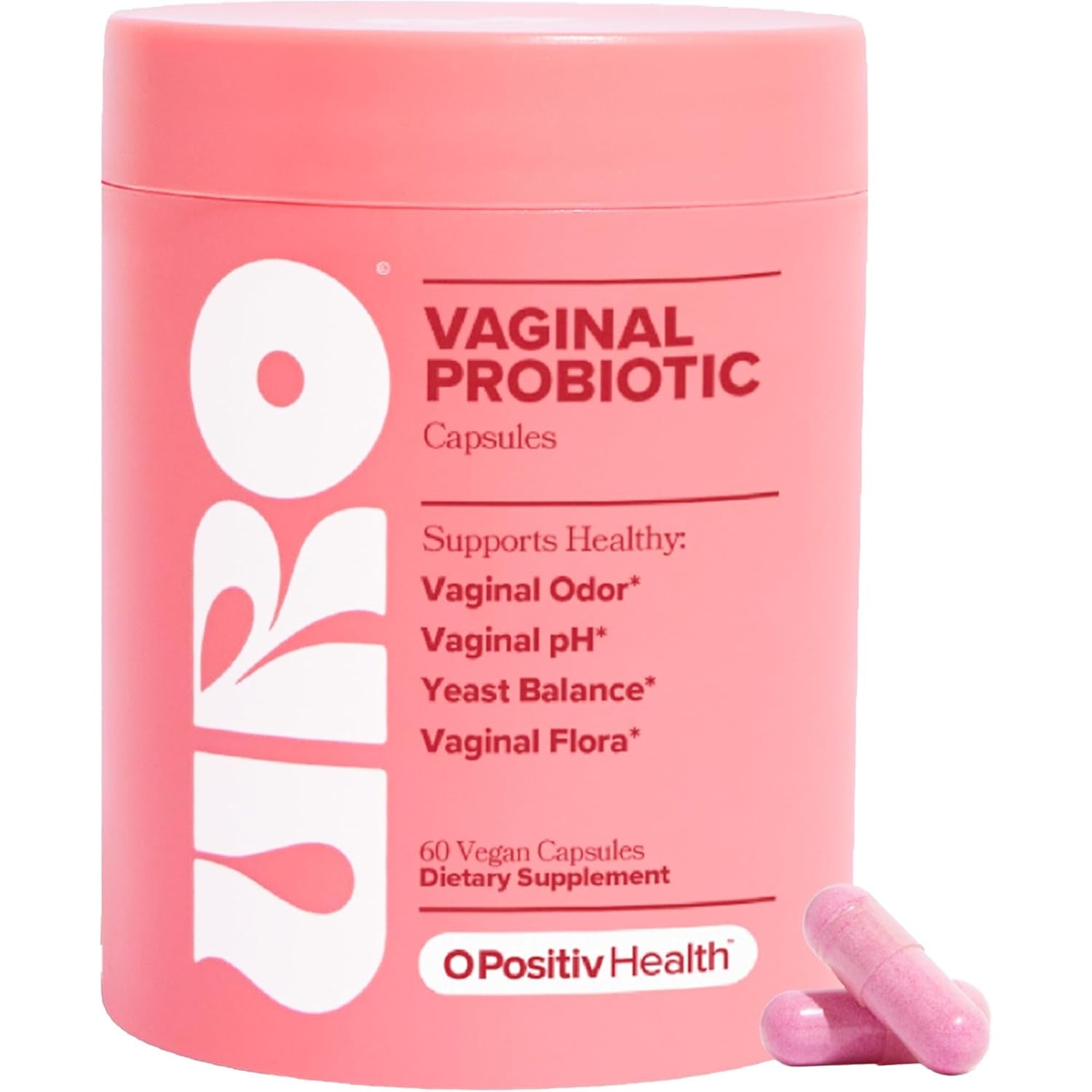URO Vaginal Probiotics for Women pH Balance with Prebiotics & Lactobacillus Probiotic Blend - Women's Vaginal Health Supplement - Promote Healthy Vaginal Odor & Vaginal Flora, 60 Count (Pack of 1) - Medaid International