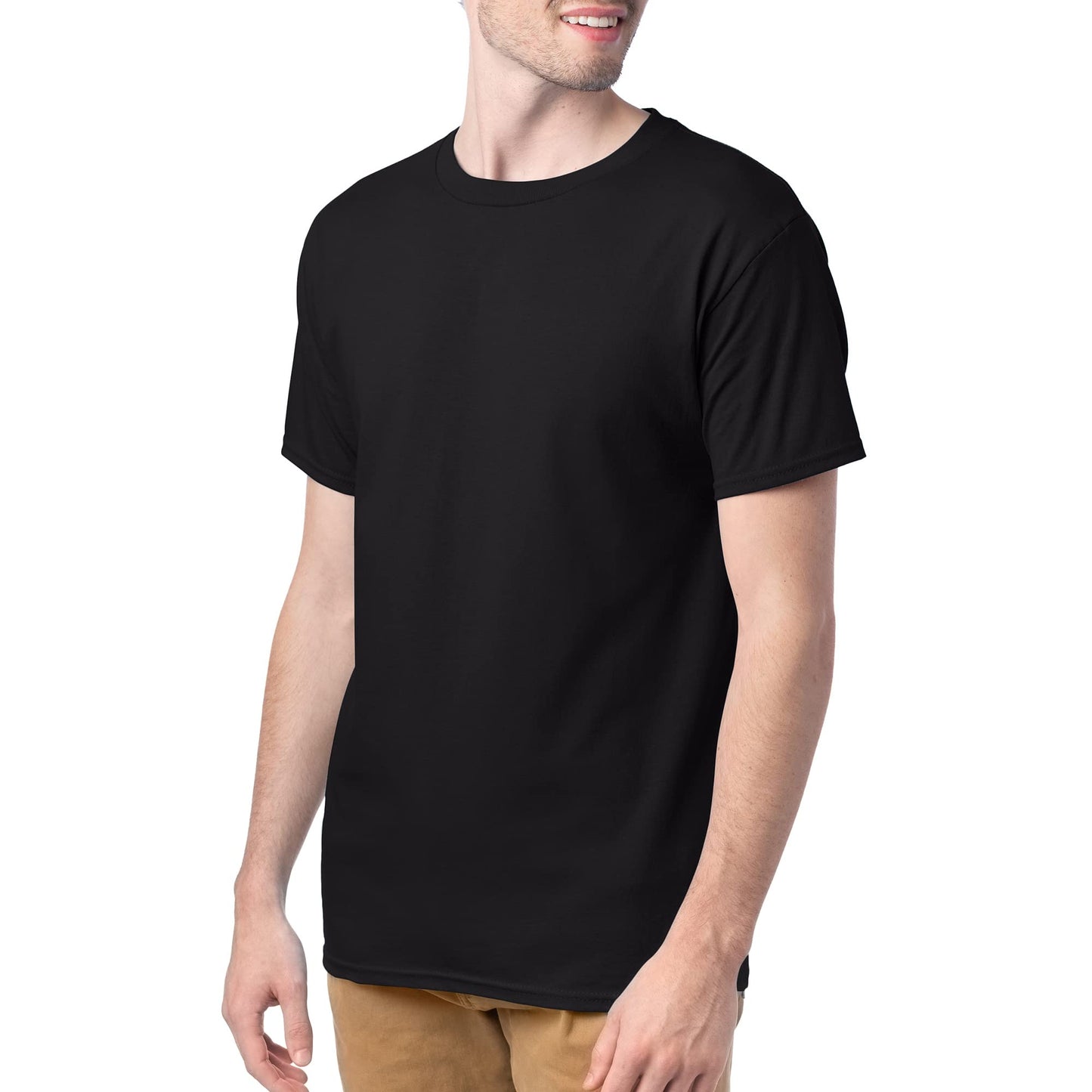 Hanes mens Essentials Short Sleeve T-shirt Value Pack (4-pack) toy tools, Black, X-Large US - Medaid International