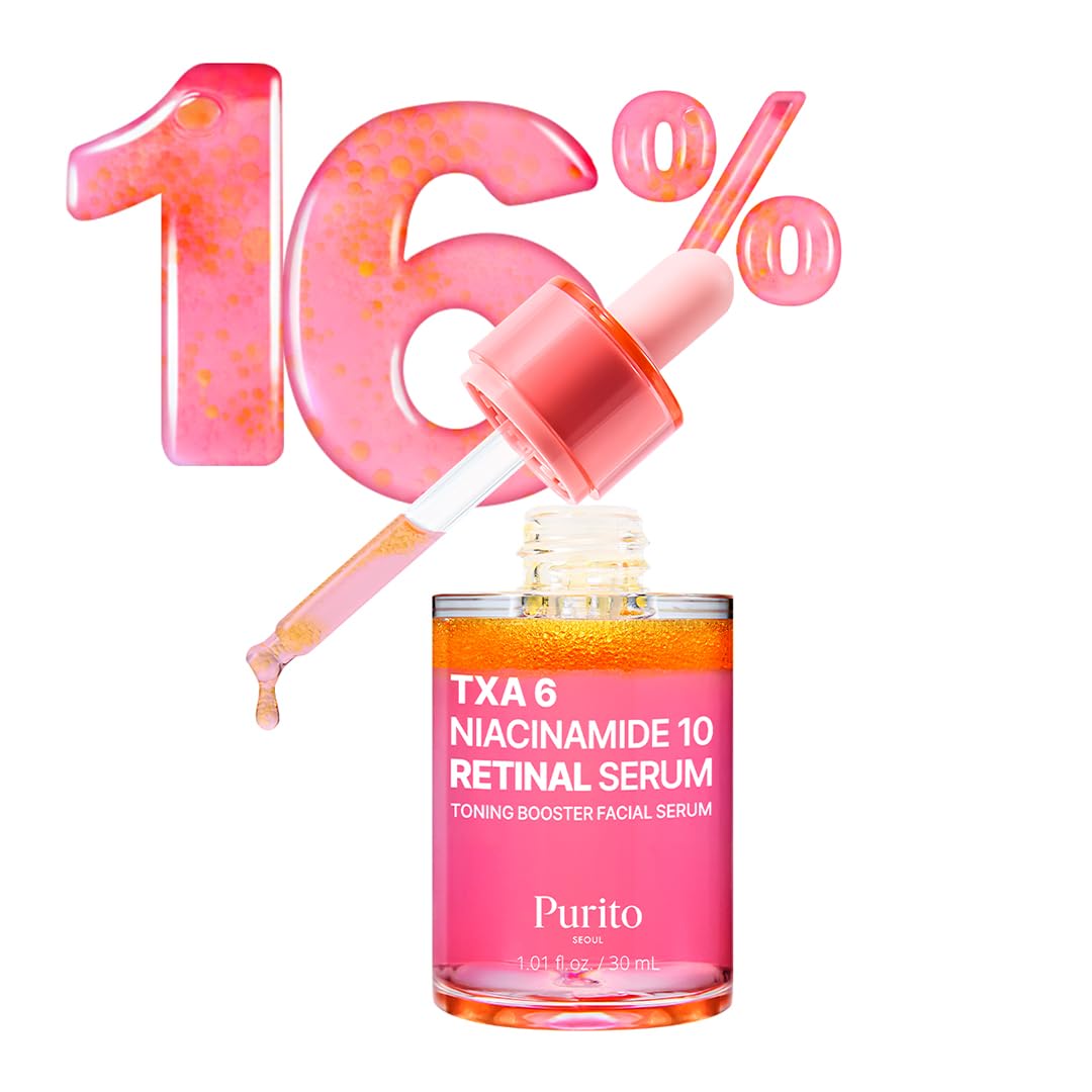 PURITO TXA 6% + Niacinamide 10% + Retinal Facial Serum | for Dark Spots, Hyperpigmentation, Uneven Tone | High-Level Tranexamic Acid 6% | Korean skincare, 30mL 1.01 fl.oz - Medaid International