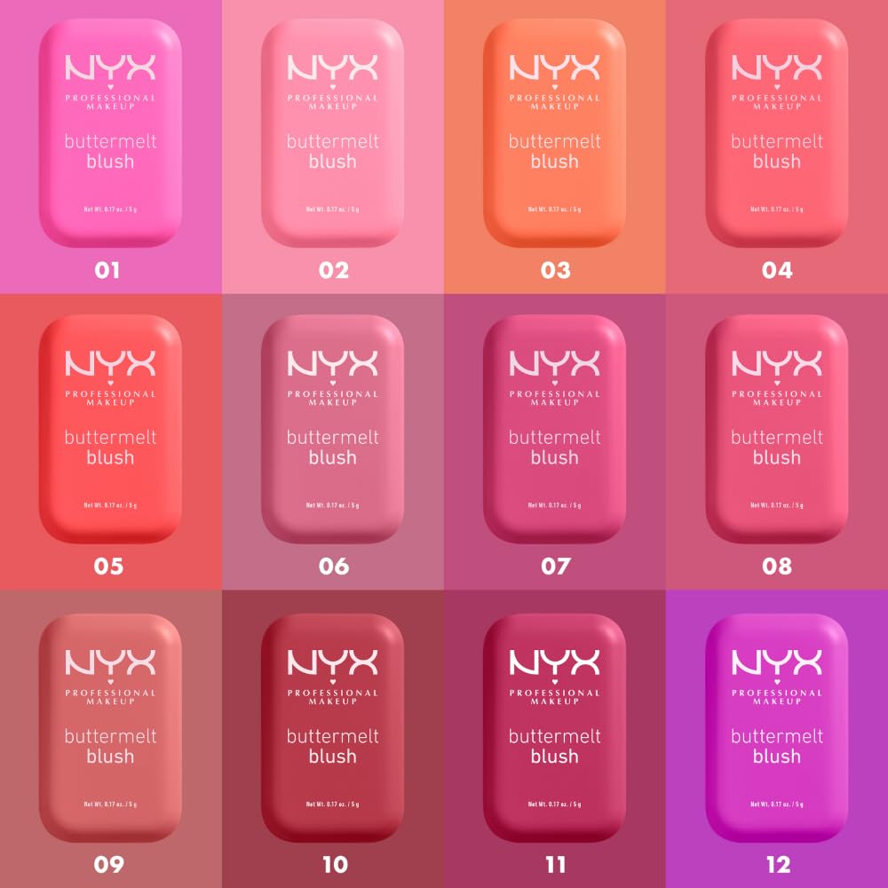 NYX PROFESSIONAL MAKEUP Buttermelt Powder Blush, Fade and Transfer-Resistant Blush, Up to 12HR Make Up Wear, Vegan Formula - U Know Butta - Medaid International