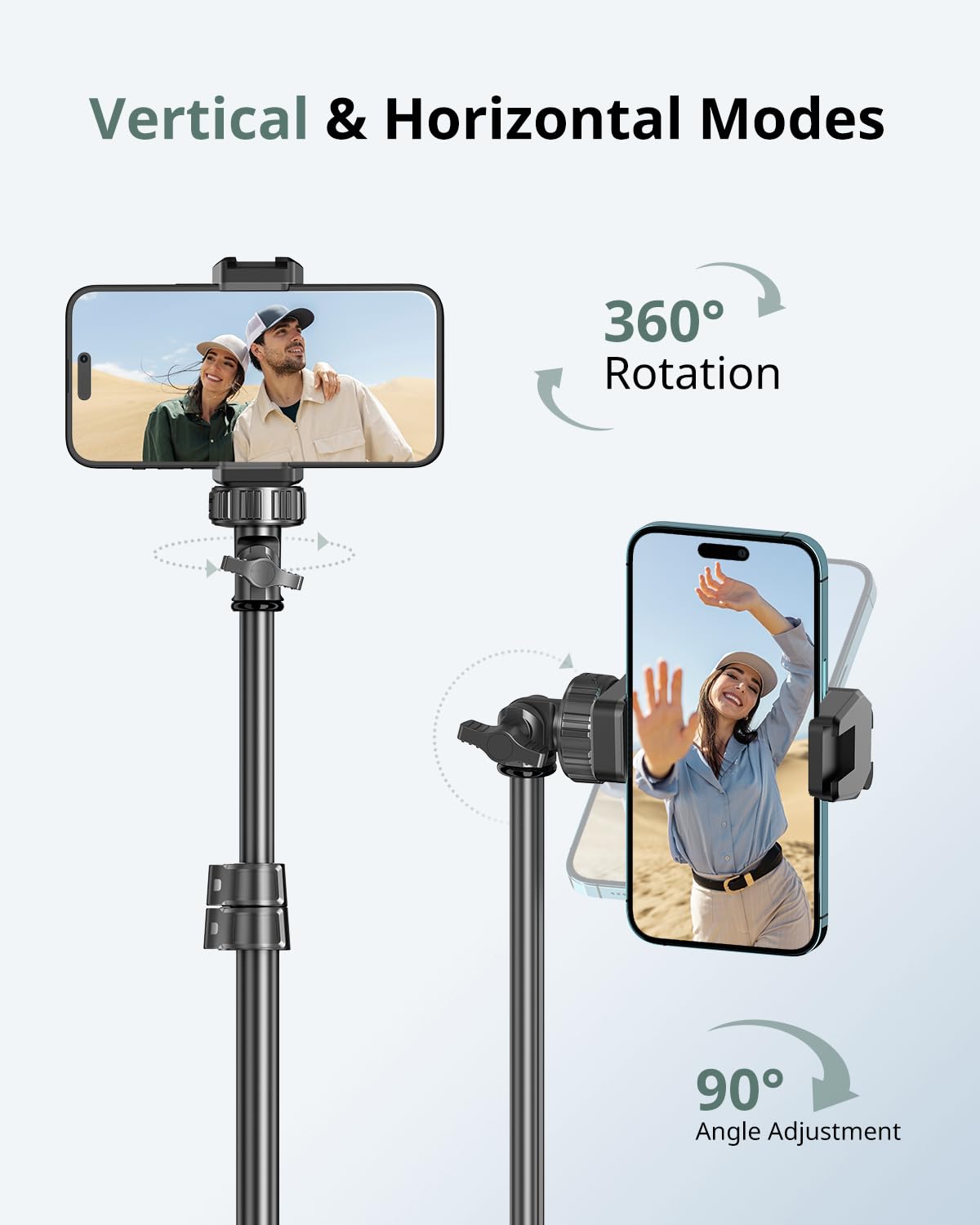 SENSYNE 62" Phone Tripod & Selfie Stick, Extendable Cell Phone Tripod Stand with Wireless Remote and Phone Holder, Compatible with iPhone Android Phone, Camera - Medaid International