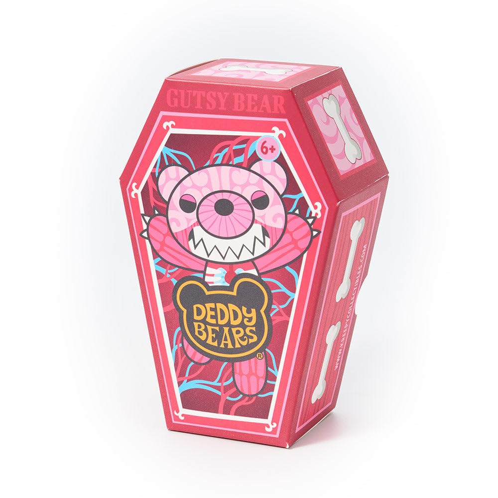 Deddy Bears Lil'Coffin Dodgers Gutsy Bear Plush Toys 14cm, Soft & Squishy, Coffin Box with Death Certificate, Series 3 Collectible