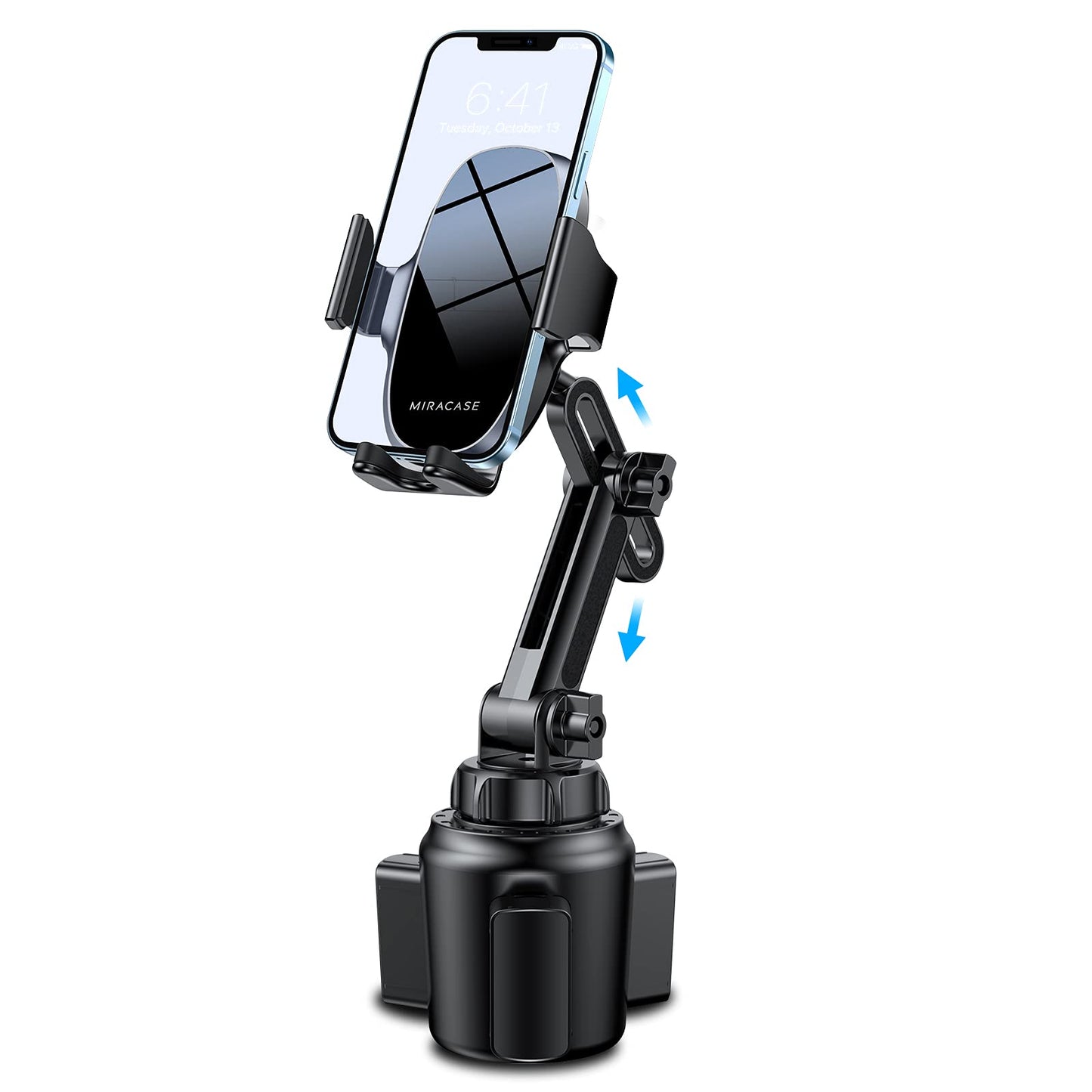 Miracase [Upgraded Version Cup Phone Holder for Car, Universal Adjustable Long Neck Car Phone Mount Cradle Friendly Compatible with iPhone Samsung Google and All 4.0-7.0 inches Smartphones - Medaid International