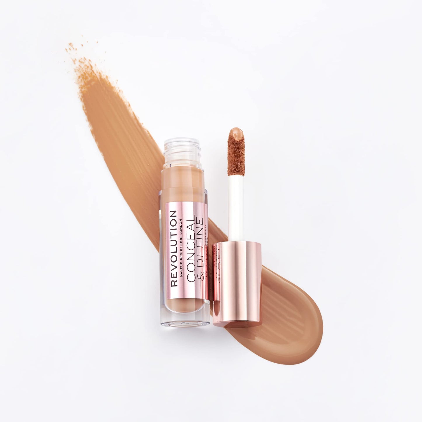 Revolution, Conceal & Define Concealer, Full Coverage & Lightweight, Long-Lasting Matte Finish, Vegan & Cruelty Free, C11 Medium or Tan Skin Tones, 0.14 oz - Medaid International