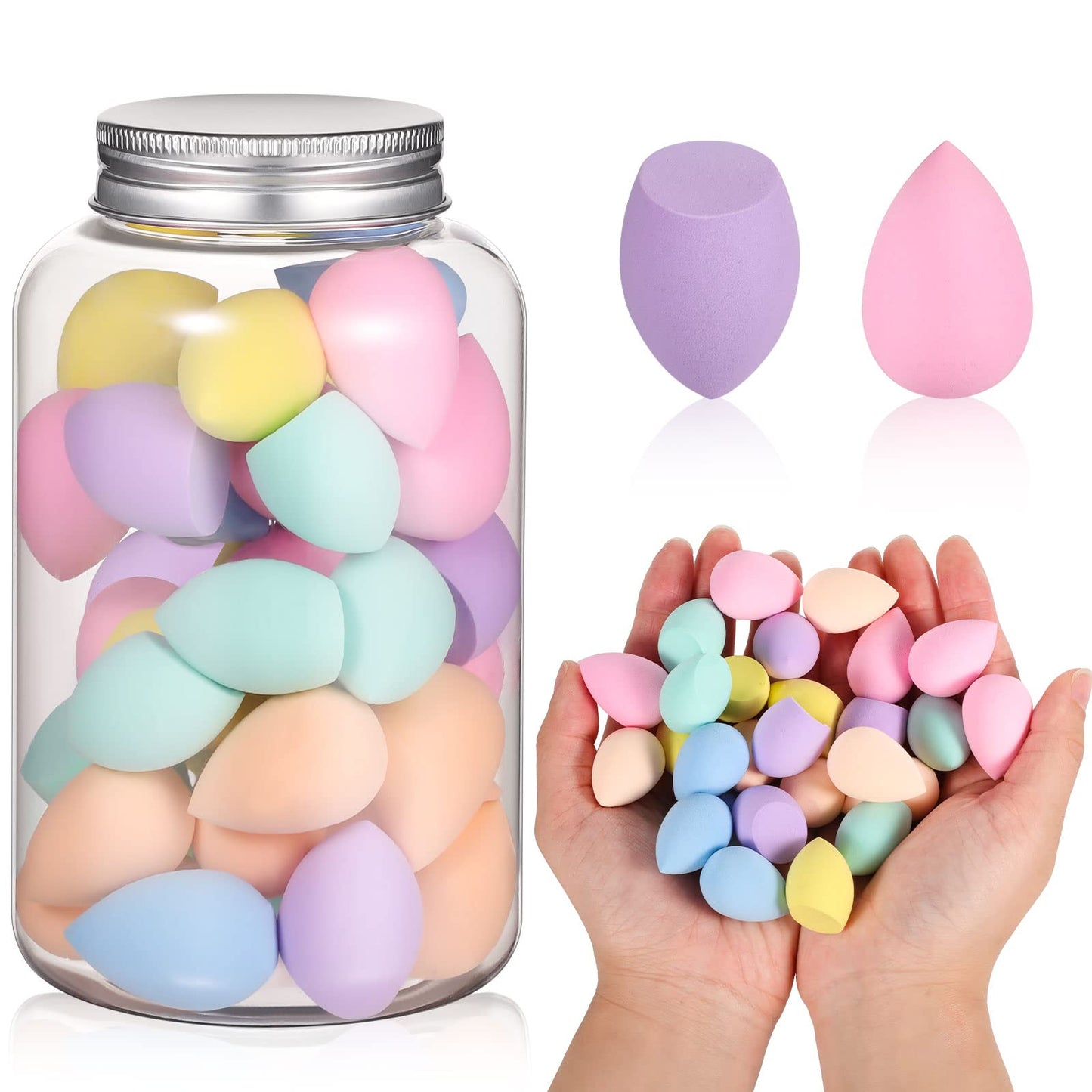 40Pcs Mini Makeup Sponge Multi Colored Beauty Sponges Blender Professional Blender Sponges Super Soft Facial Makeup Tools for Foundation, Powder, Liquid - Medaid International