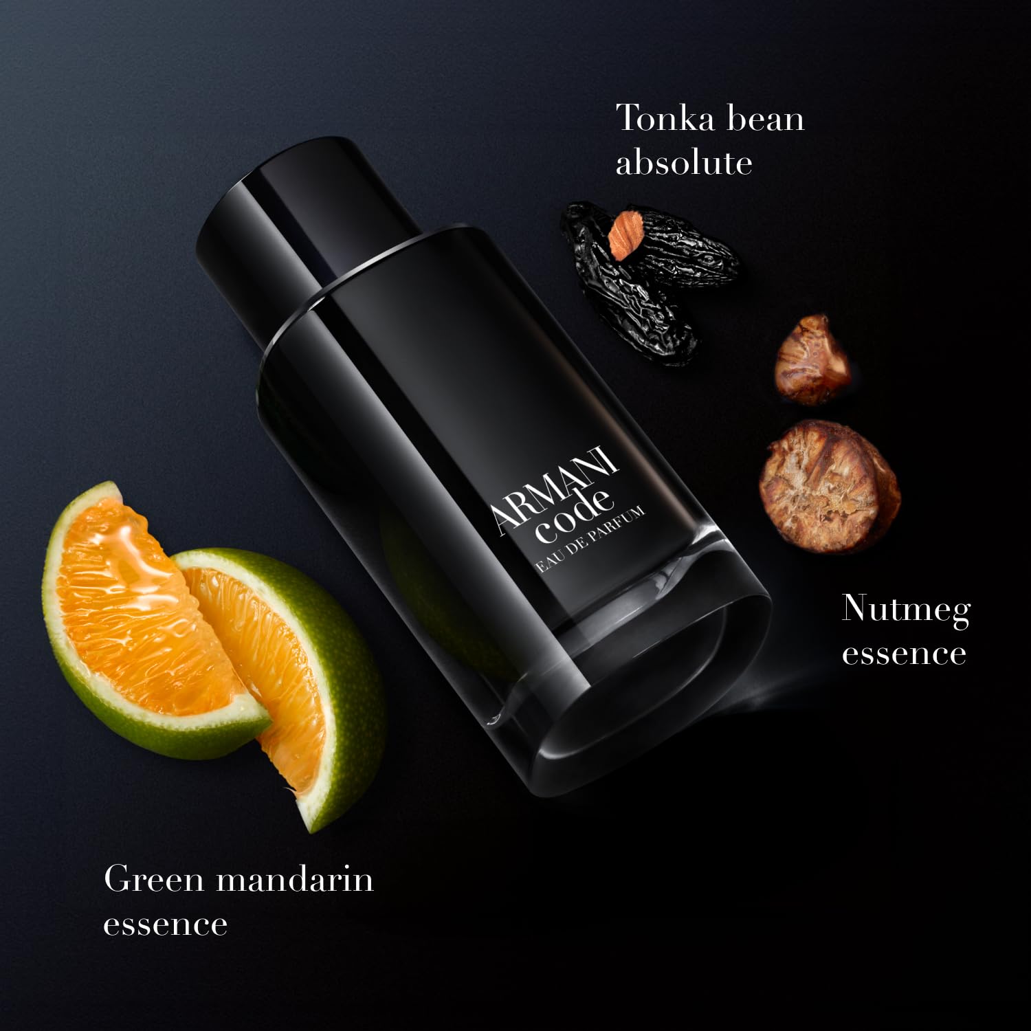 Armani Beauty – Code – Eau de Parfum – Cologne for Men – Fougère Ambery Spicy Men’s Fragrance – Green Mandarin, Nutmeg, Tonka Bean Notes - 2.5 Fl Oz - Medaid International