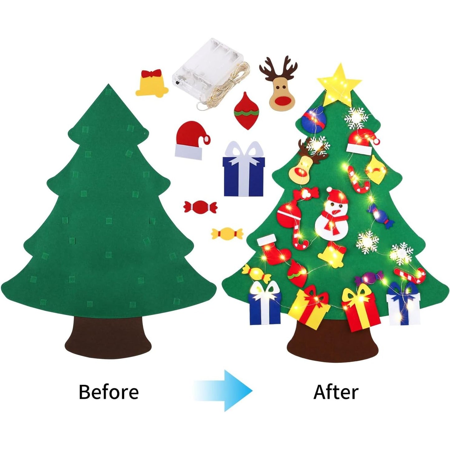 Kids DIY Felt Christmas Tree | Let Them Decorate Their Own Tree!