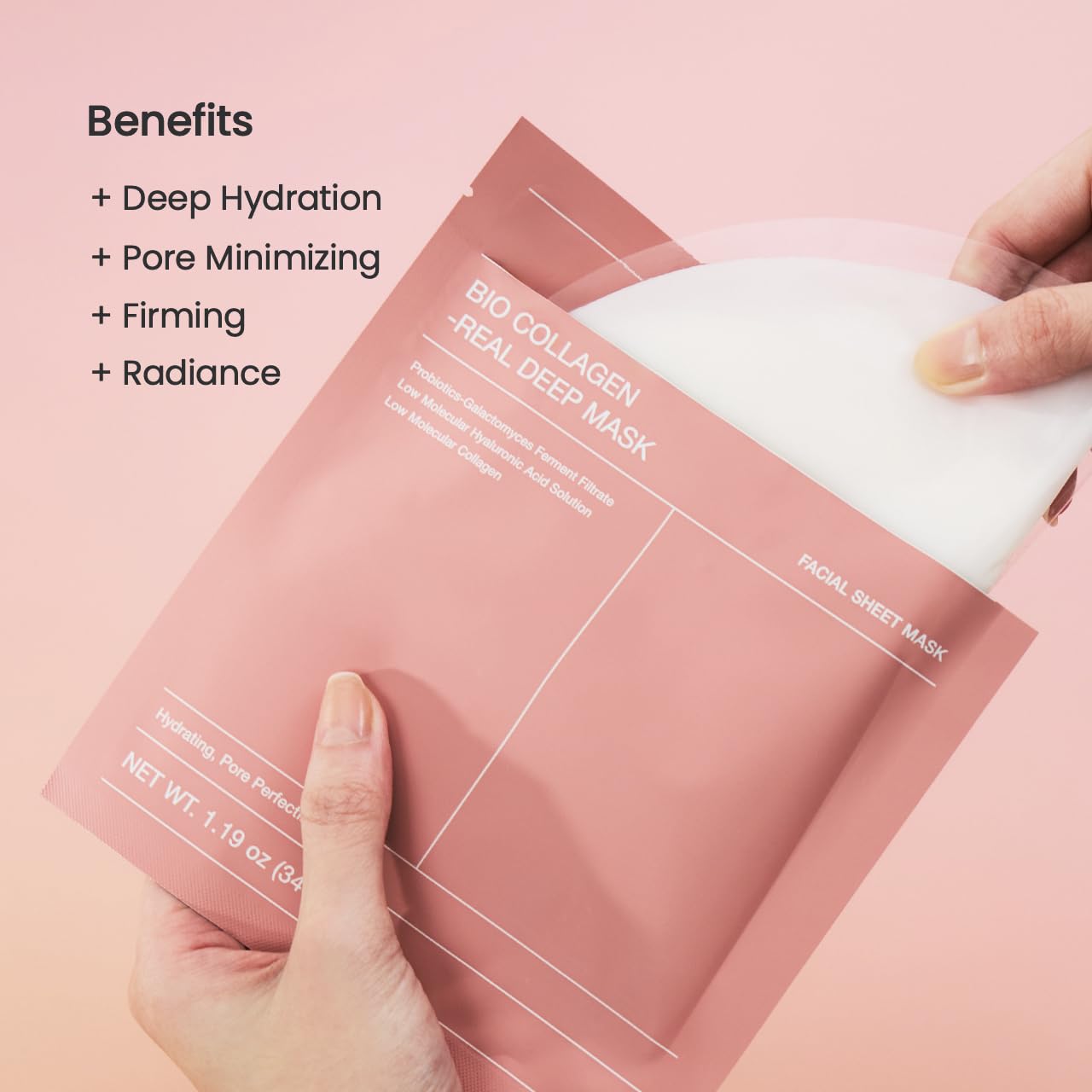 BIODANCE Bio-Collagen Real Deep Mask, Hydrating Overnight Hydrogel Mask, Pore Minimizing, Elasticity, Plumping Improvement, Korean Skincare, Stocking Stuffers for Teen Girls | 1.19oz(34g) x 4ea - Medaid International