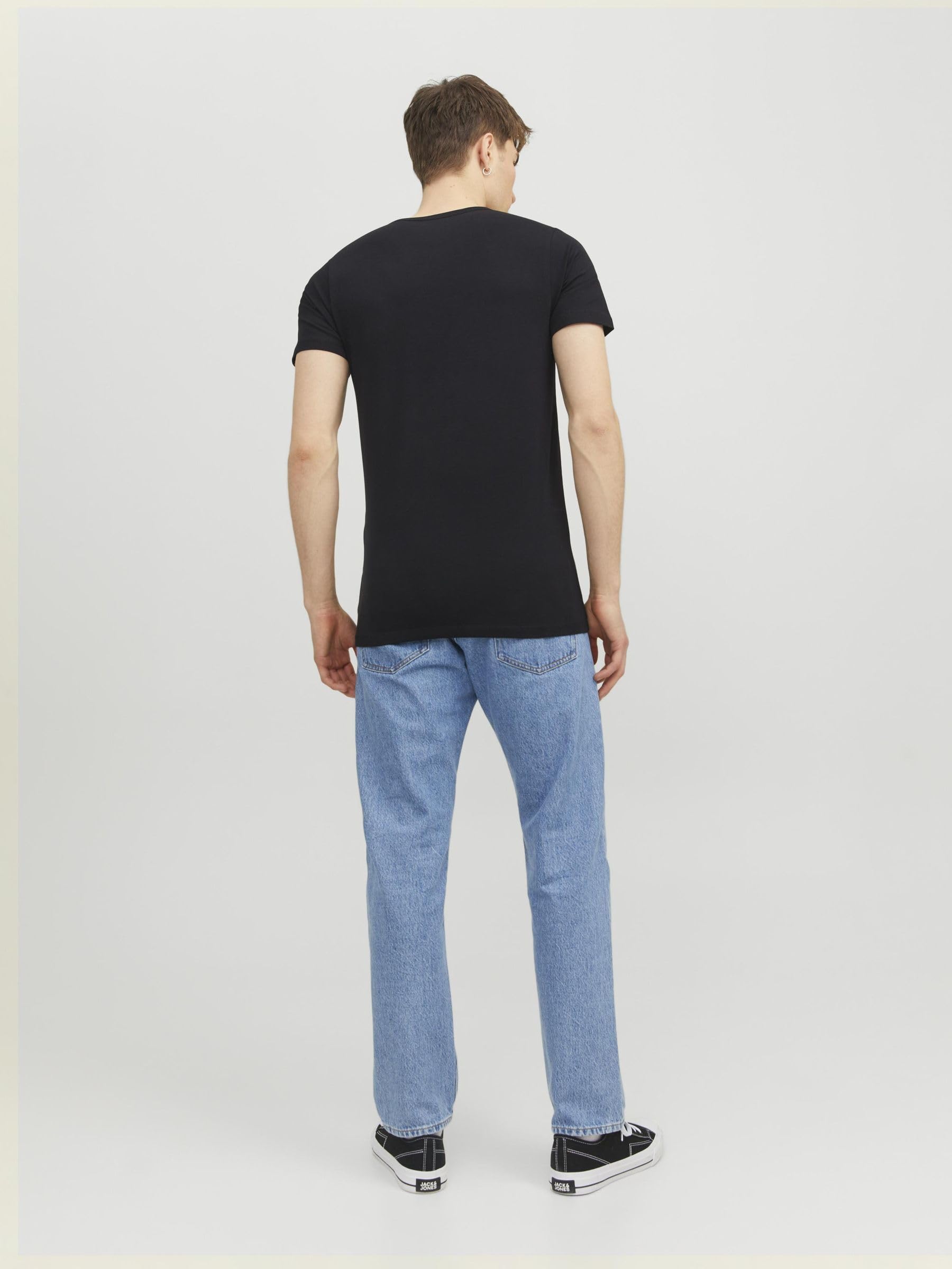 Jack & Jones Men's O-Neck Tee, Black, Medium - Medaid International