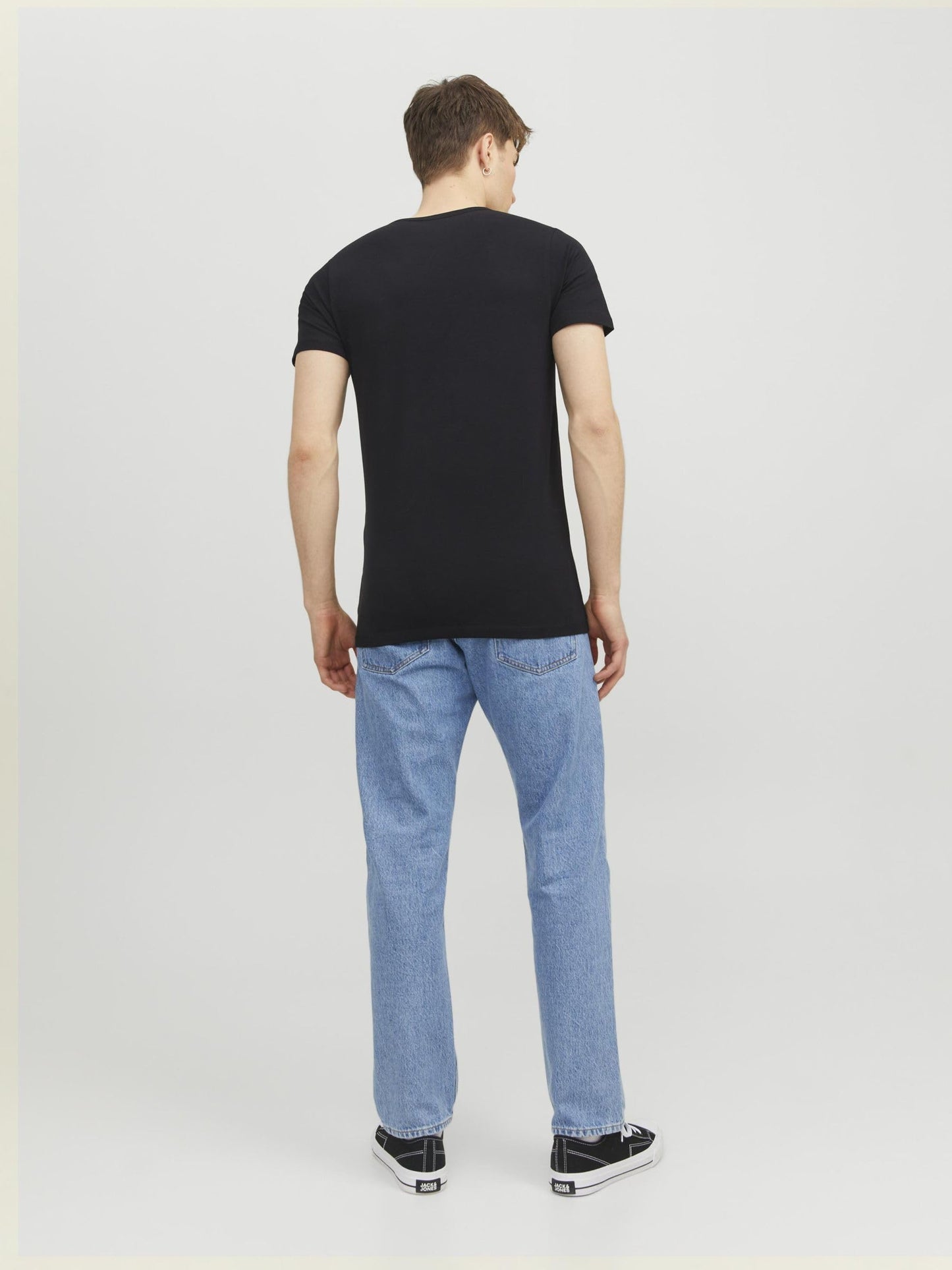 Jack & Jones Men's O-Neck Tee, Black, Small - Medaid International