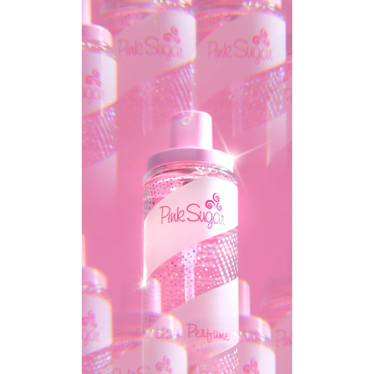 Pink Sugar Hair Perfume for Women, Body Mist Fragrance, Floral + Fruity, Notes of Raspberry, Cotton Candy, and Vanilla, Sweet and Light Scent, 3.38 Fl. Oz - Medaid International