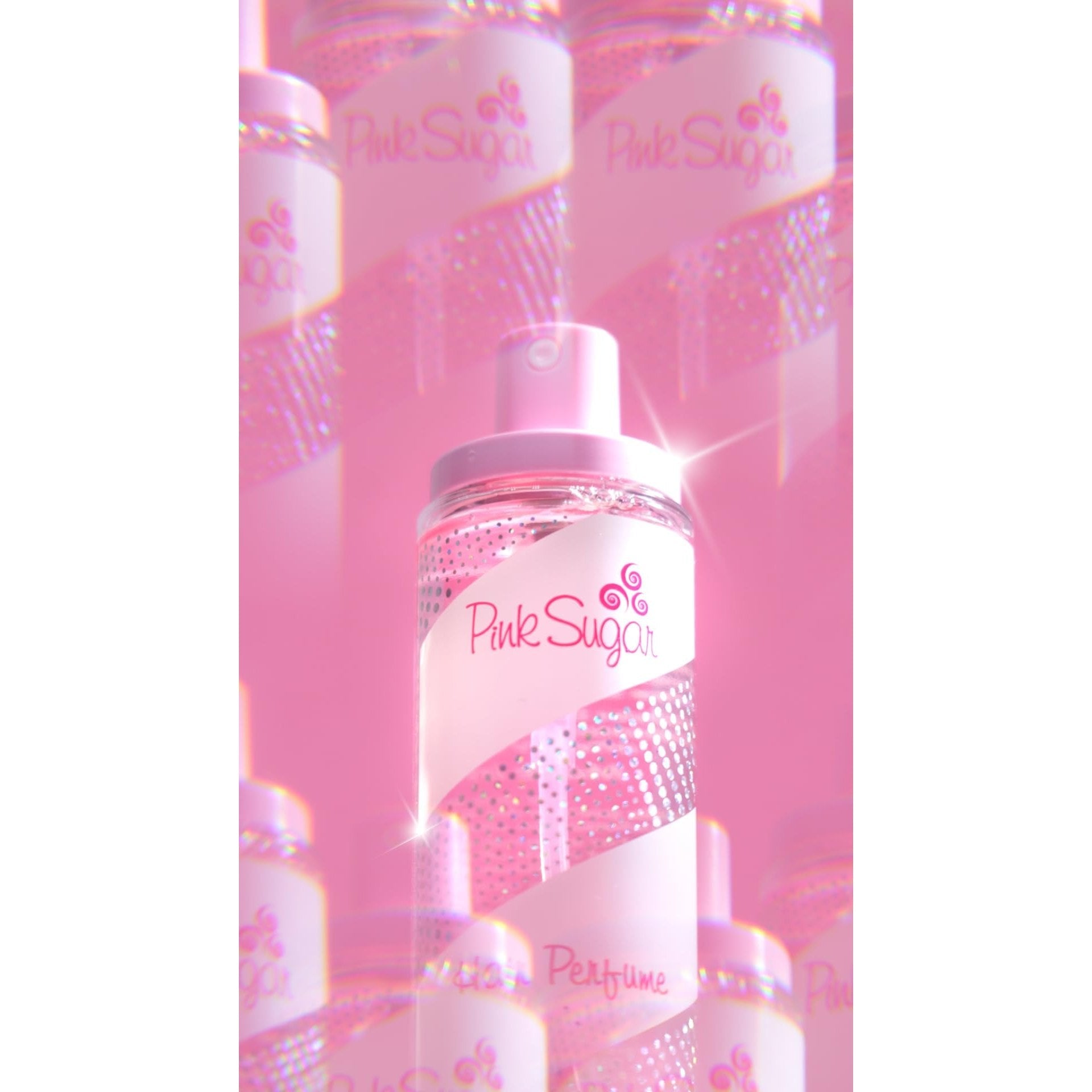 Pink Sugar Hair Perfume for Women, Body Mist Fragrance, Floral + Fruity, Notes of Raspberry, Cotton Candy, and Vanilla, Sweet and Light Scent, 3.38 Fl. Oz - Medaid International