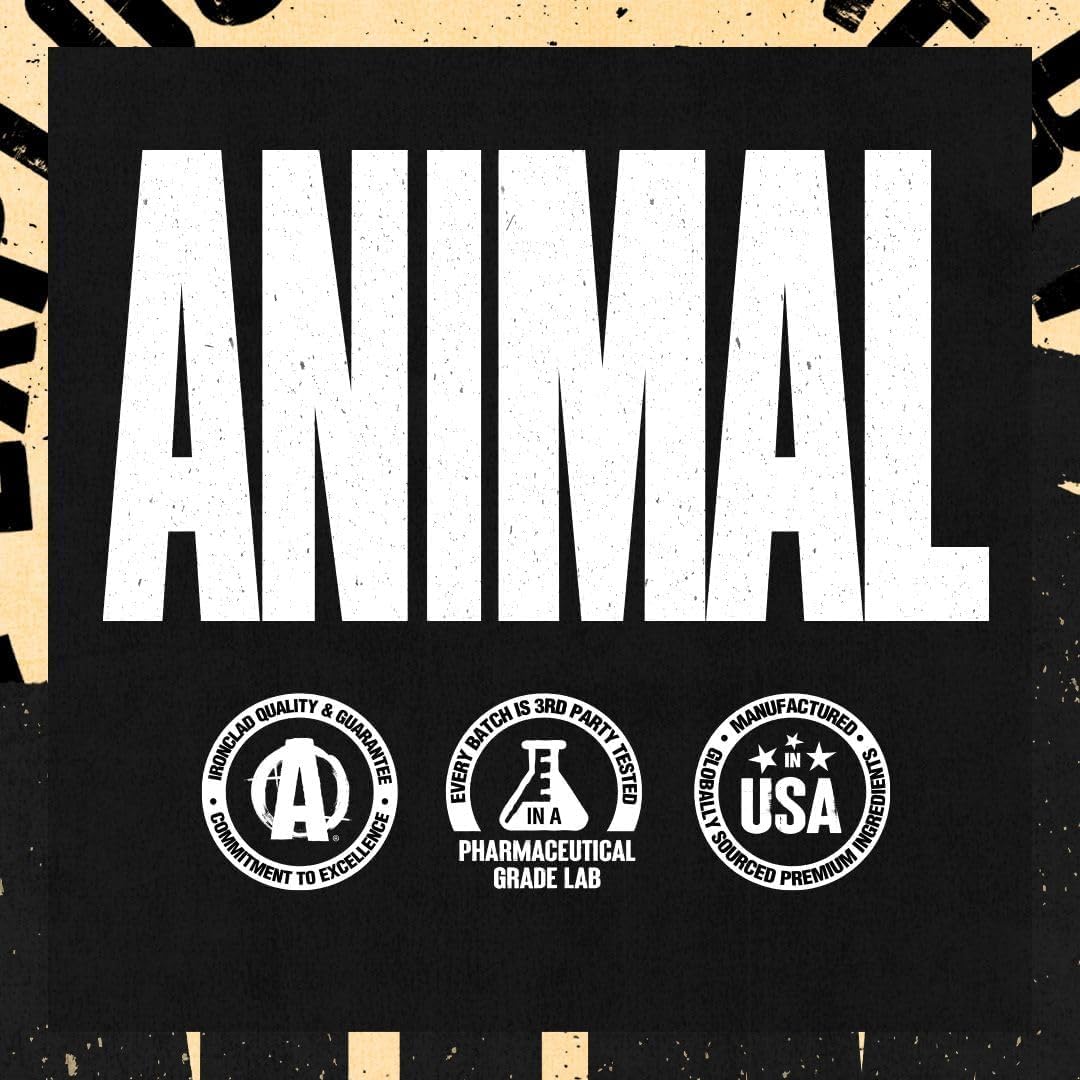 Animal 100% Whey Protein Powder Sampler Pack & Shaker Bottle – Real Instant Iced Coffee Whey + 20g of Protein, 120mg of Caffeine Meal Replacement with BCAA – Cold Brew Latte, 3 Single-Serving Packets - Medaid International