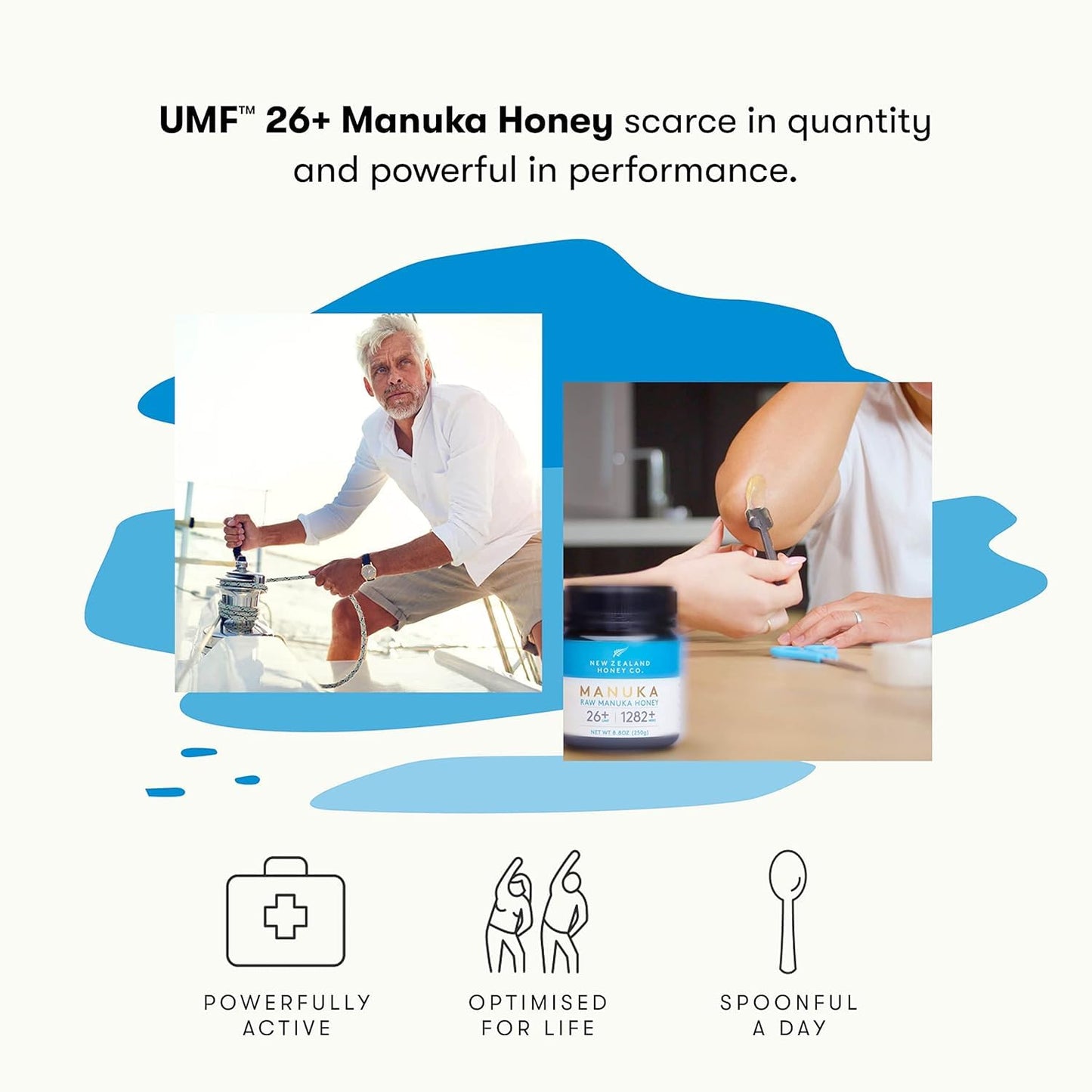 New Zealand Honey Co. Raw Manuka Honey UMF 26+ / MGO 1282+ | 8.8oz, Authentic UMF & MGO Certified, Traceable Hive to Home - Medaid International