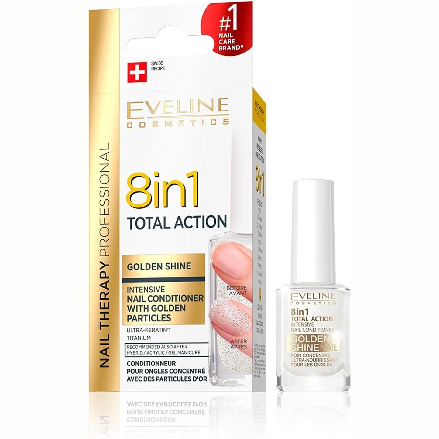 Eveline Nail Therapy Total Action 8 in 1 Intensive Nail Conditioner 12 ml Imported