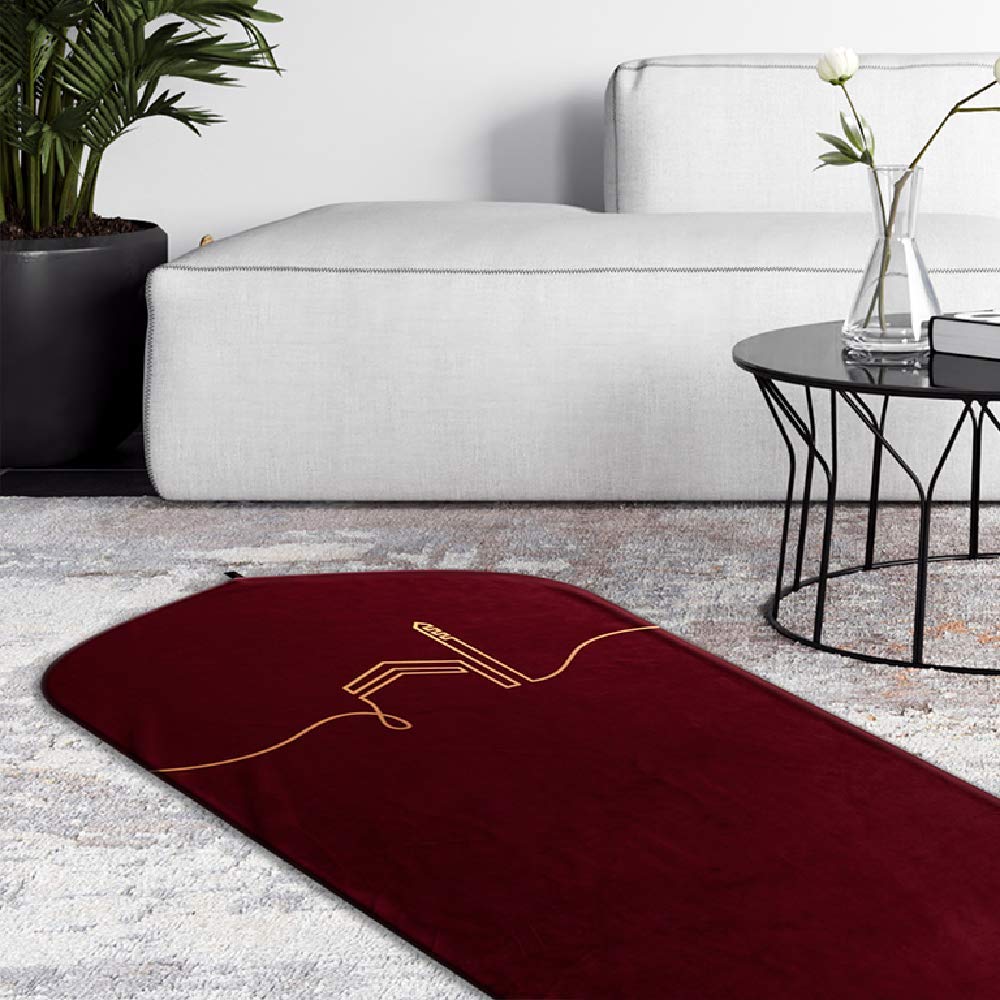 TAKVA EasiClean™ Indoor Prayer Mat | Kaaba Collection (ComfitPlus, Kaaba Maroon) Padded Memory Foam Prayer Rug, Muslim, Islamic Prayer Rugs - Medaid International
