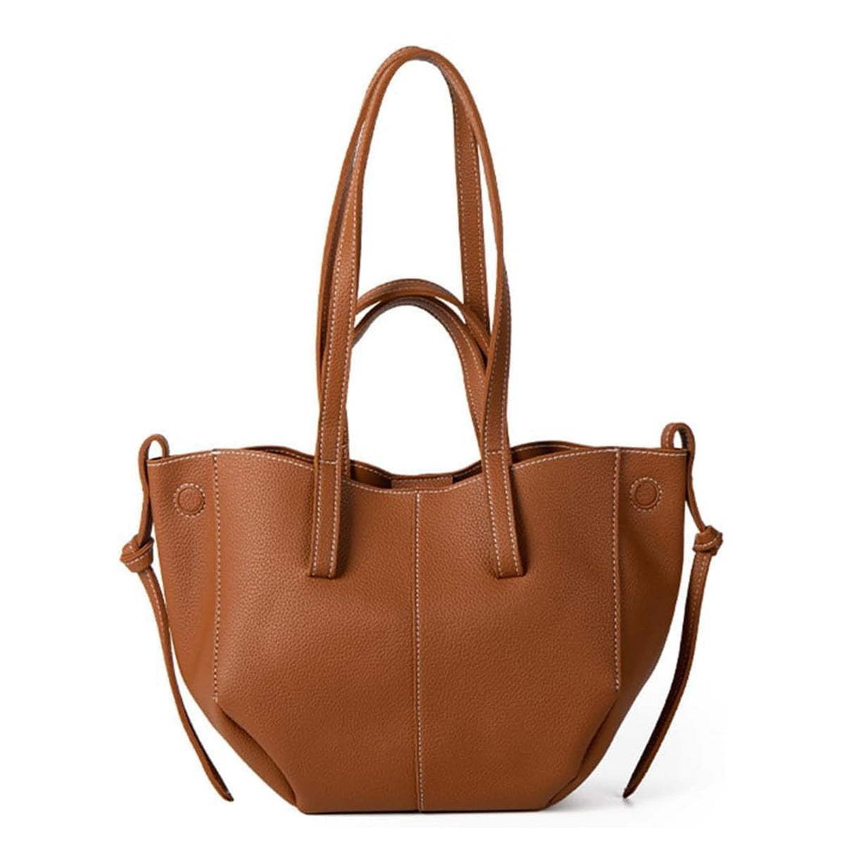 TERRIFI Ruched Shoulder Bag, Women Vintage Hobo Handbag, Shoulder Handbag Purse for Women, Crescent Clutch Purse for Women Small Mini Cute Tote Handbag, Leather Tote Bag With Magnetic Closure (Brown)