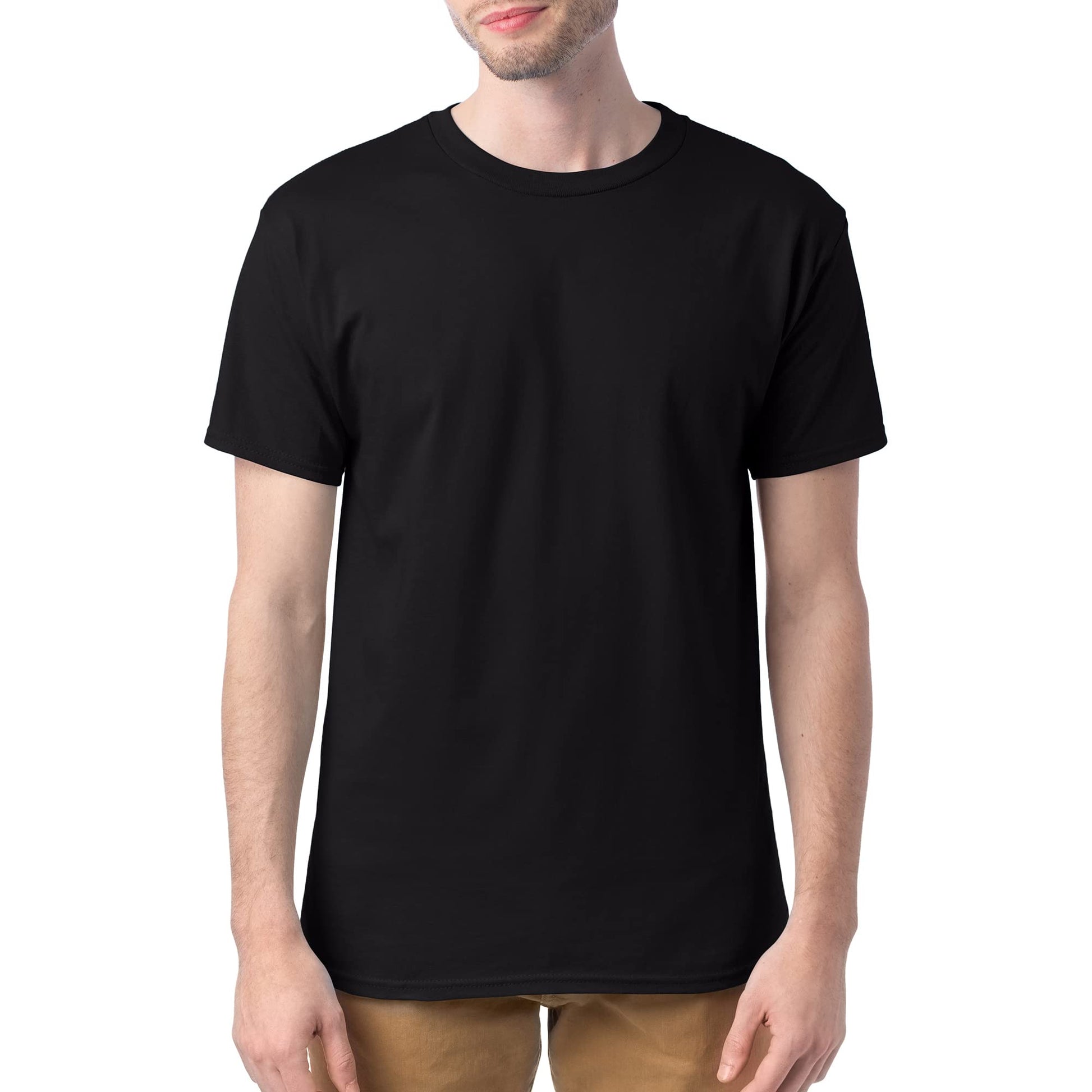 Hanes mens Essentials Short Sleeve T-shirt Value Pack (4-pack) toy tools, Black, X-Large US - Medaid International