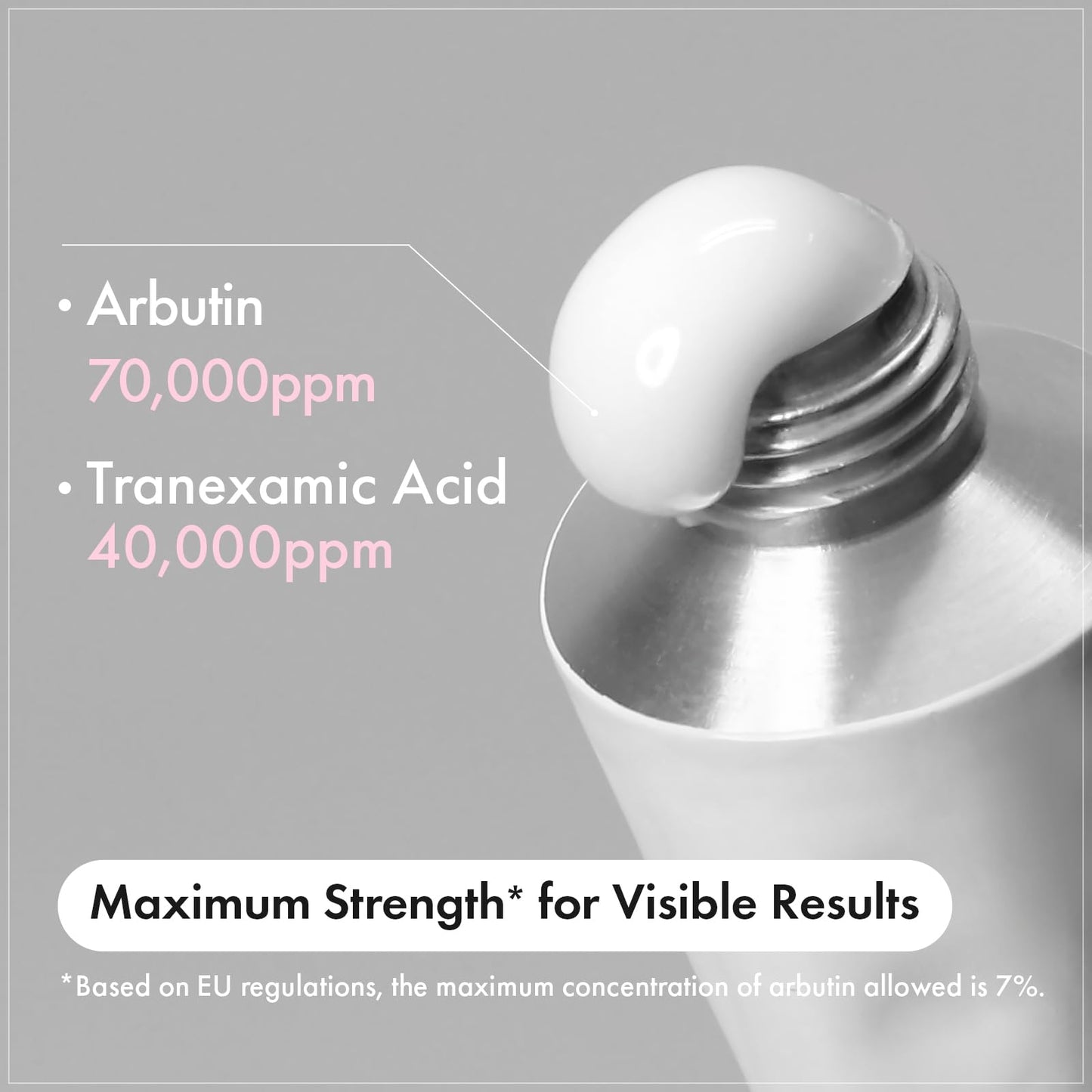 TOSOWOONG Arbutin 7% + Tranexamic Acid 4% Cream, 70,000ppm Arbutin, 40,000ppm TXA, Niacinamide, Glutathione, Dark Spots, Freckle, Blemishes, Pigmentation, Korean Skin Care, 50ml, 1.69 fl.oz. - Medaid International