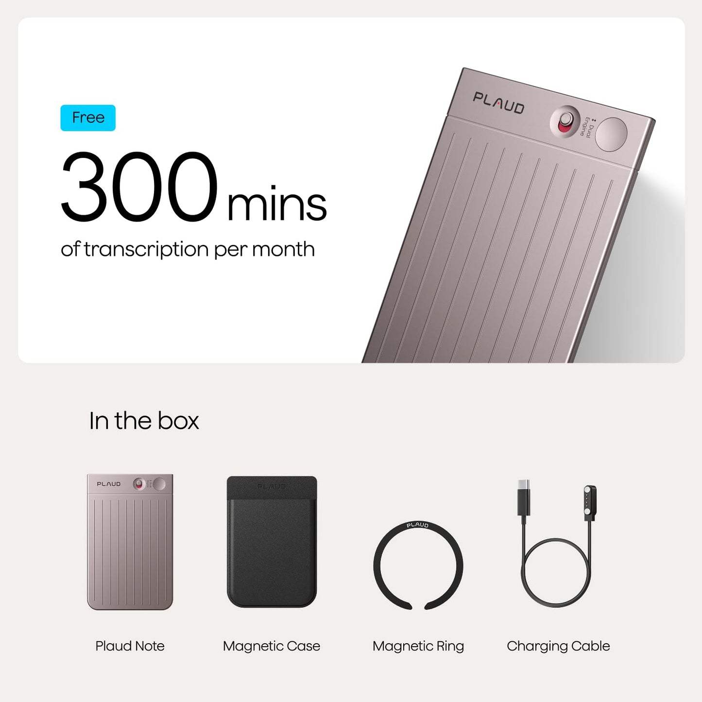 Plaud Note AI Voice Recorder, Voice Recorder w/Case, App Control, Transcribe & Summarize with AI Technology, Support 112 Languages, 64GB Memory, Audio Recorder for Lecture, Meeting, Call, Interview - Medaid International