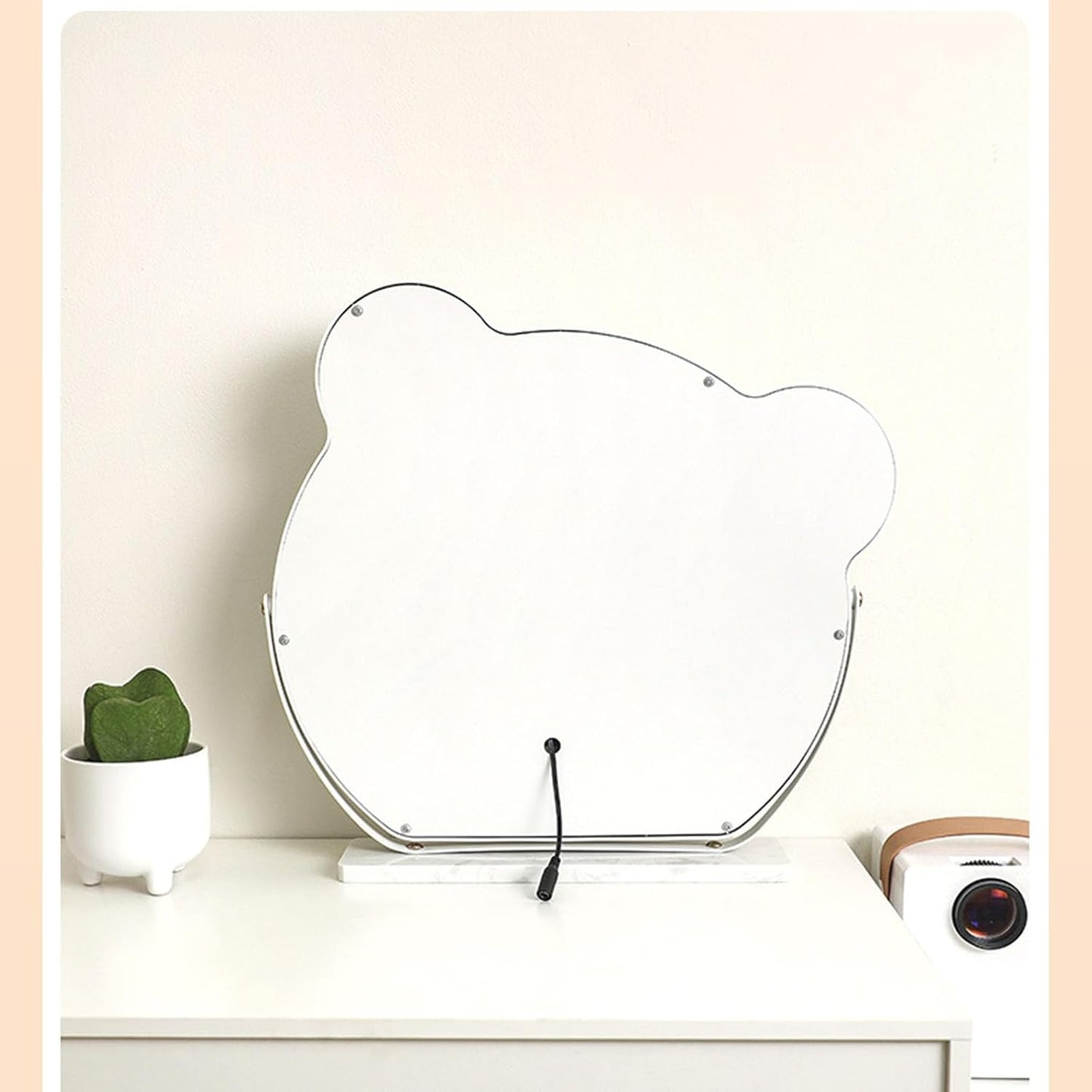 Bear-Shaped LED Makeup Mirror