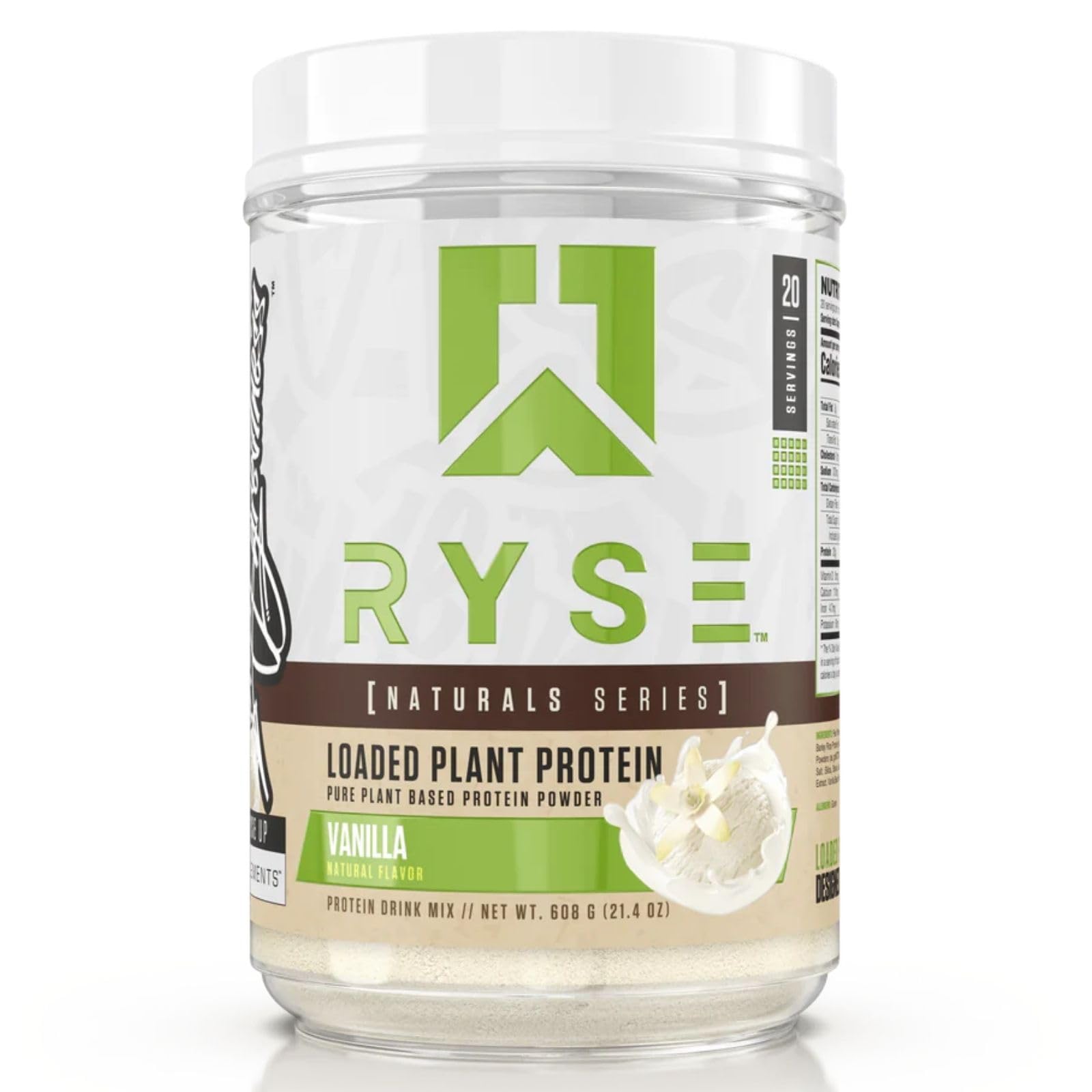 RYSE Loaded Plant Protein - Vanilla - 20g of Natural Vegan Plant-Based Protein Powder from Pea, Chickpea & Barley Rice - No Artificial Colors, Flavors or Sweeteners - 20 Servings - Medaid International