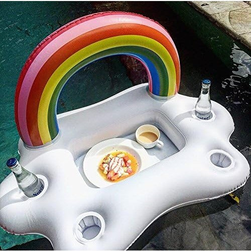 Inflatable Pool Float with Snack Holder